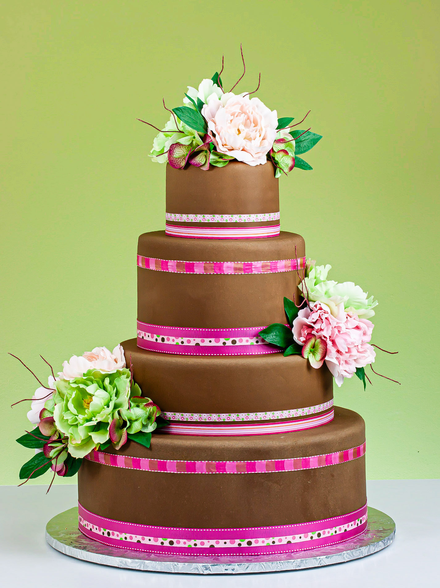Peonies in Rhapsody Wedding Cake