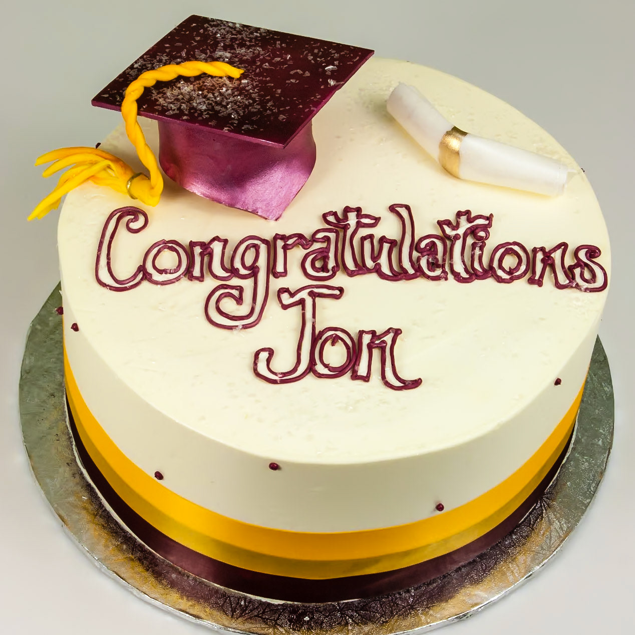 School Colors Graduation Cake