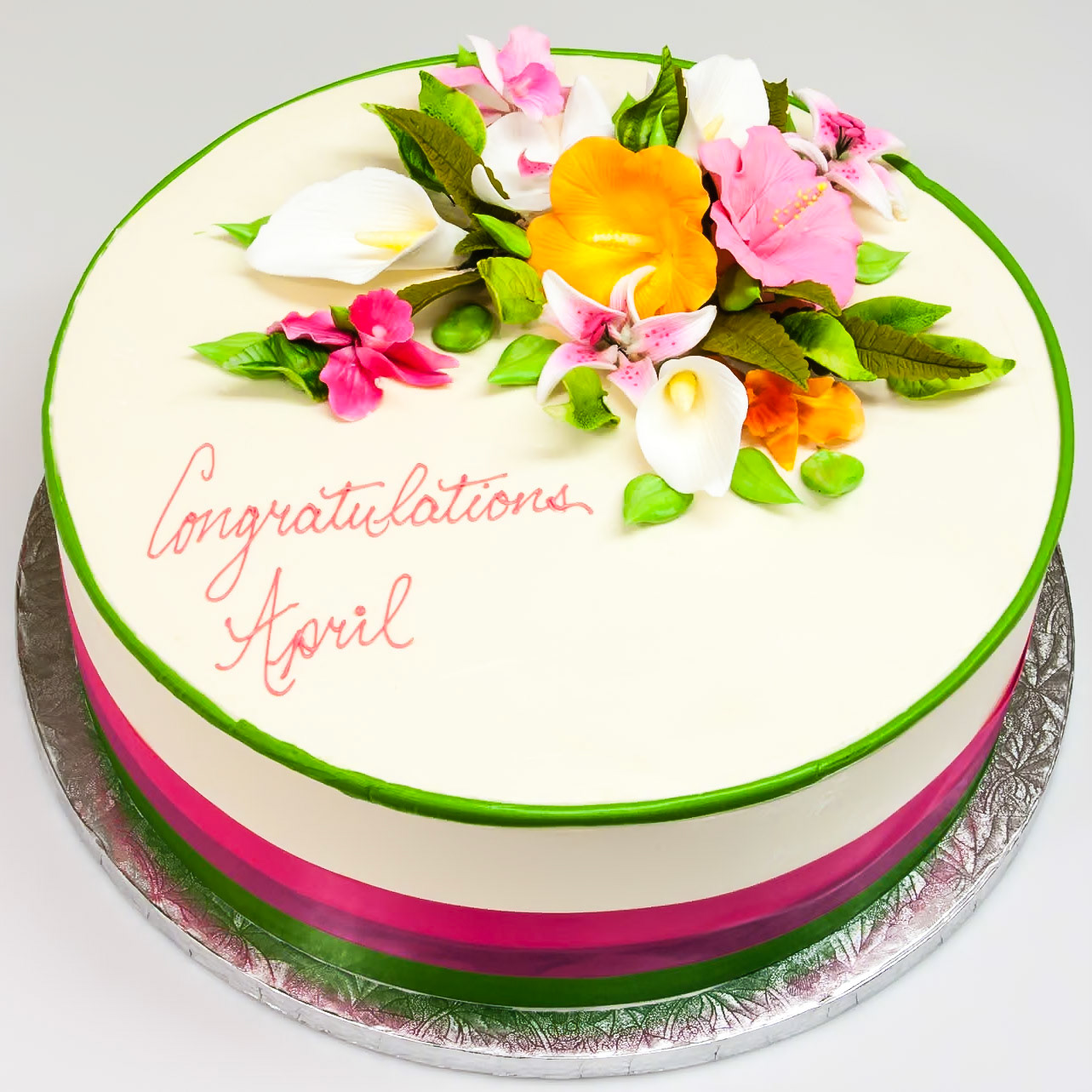 Tropical Floral Cake