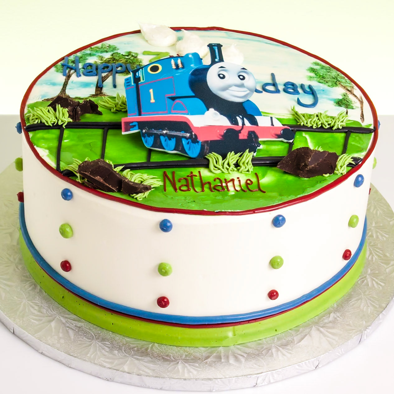 Train on Tracks Cake