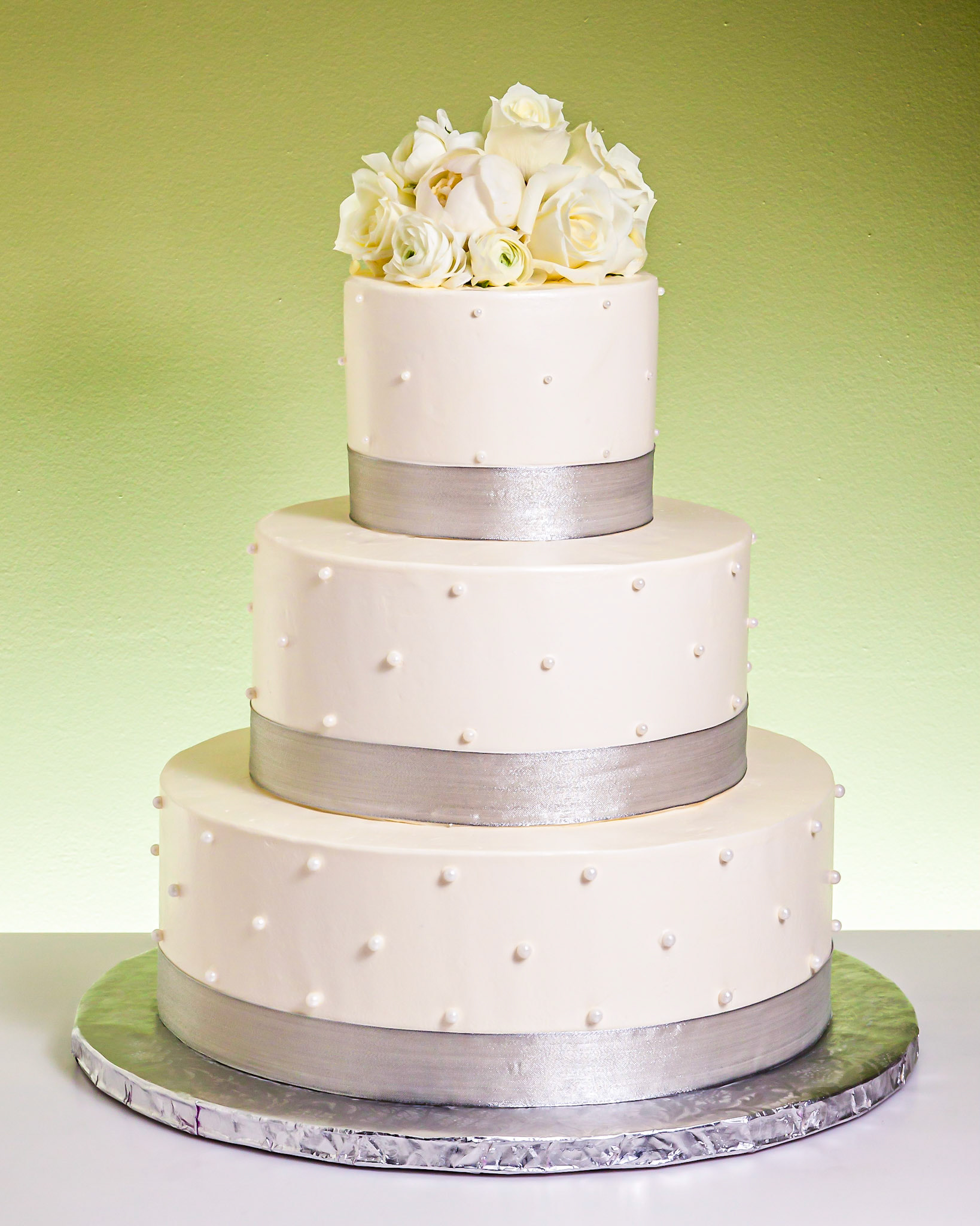 Dotted Swiss Wedding Cake