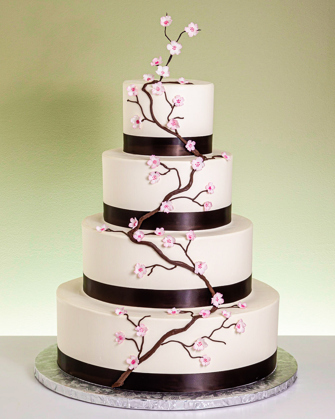 Cherry Blossoms Wedding Cake