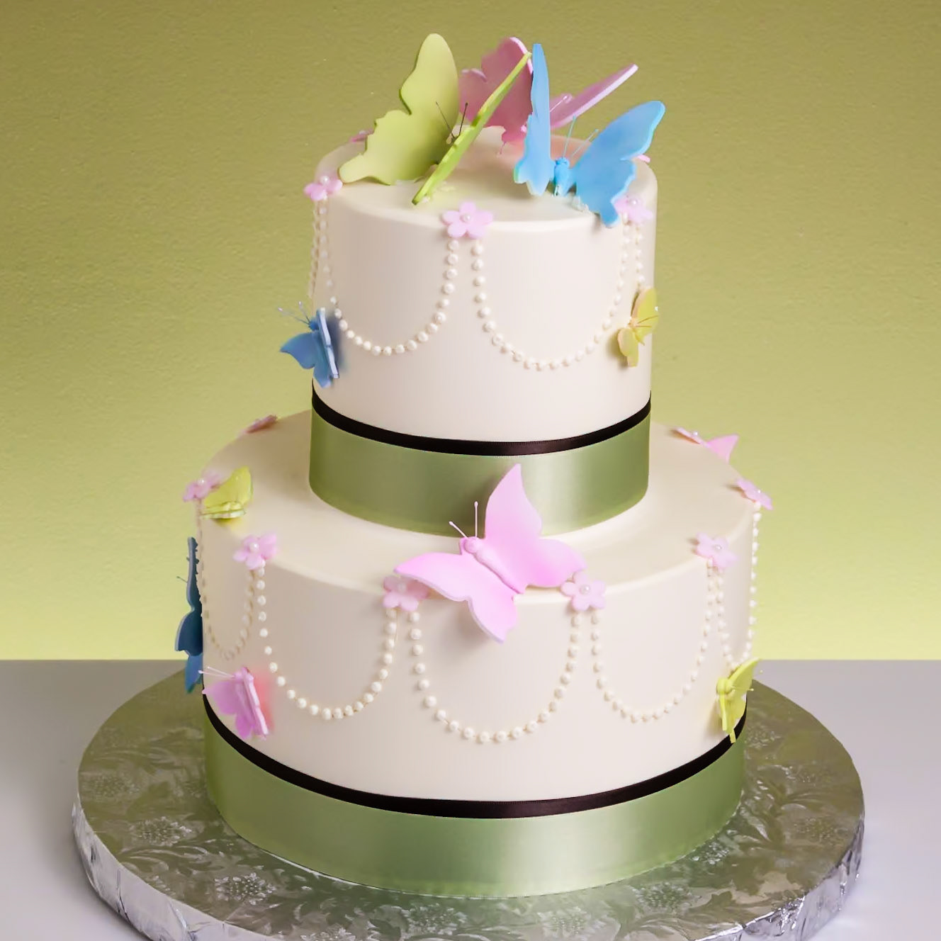 Playful Butterflies Cake
