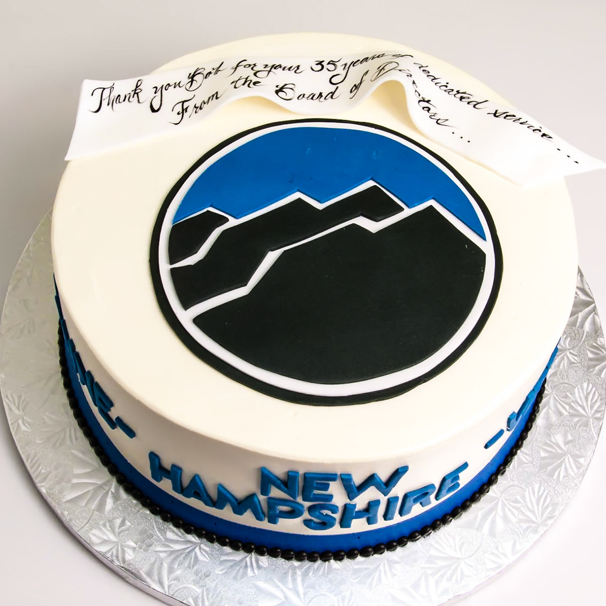 Company Logo Retirement Cake