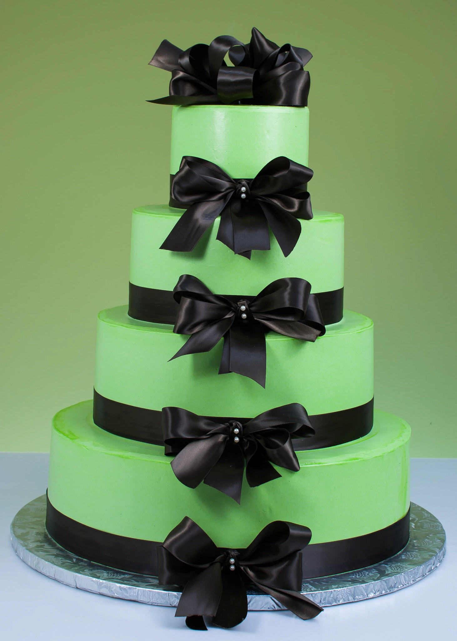 Satin Bows Wedding Cake