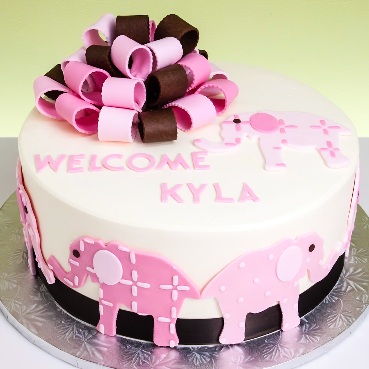 Pink Elephants Cake