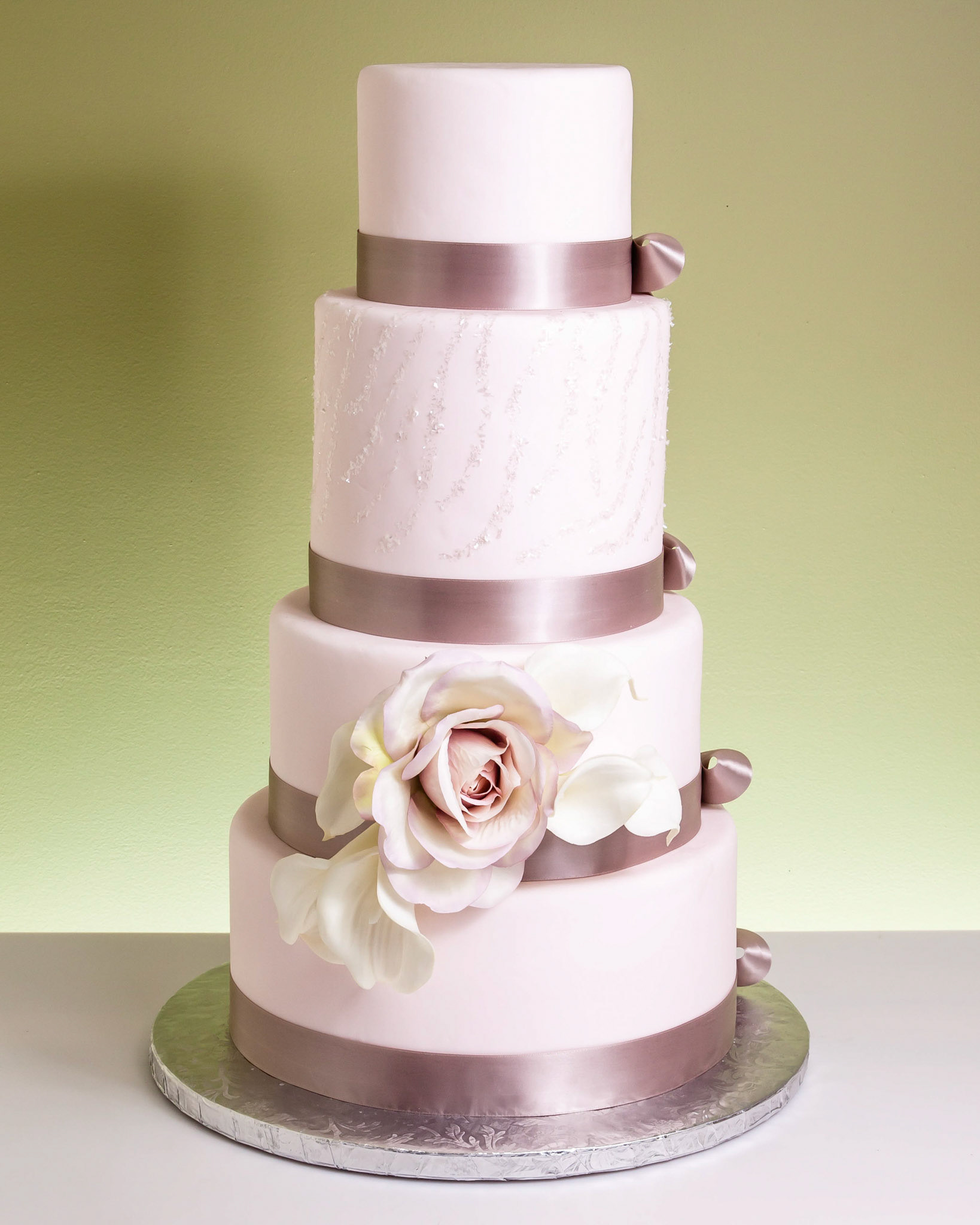 Peaceful Pink Wedding Cake