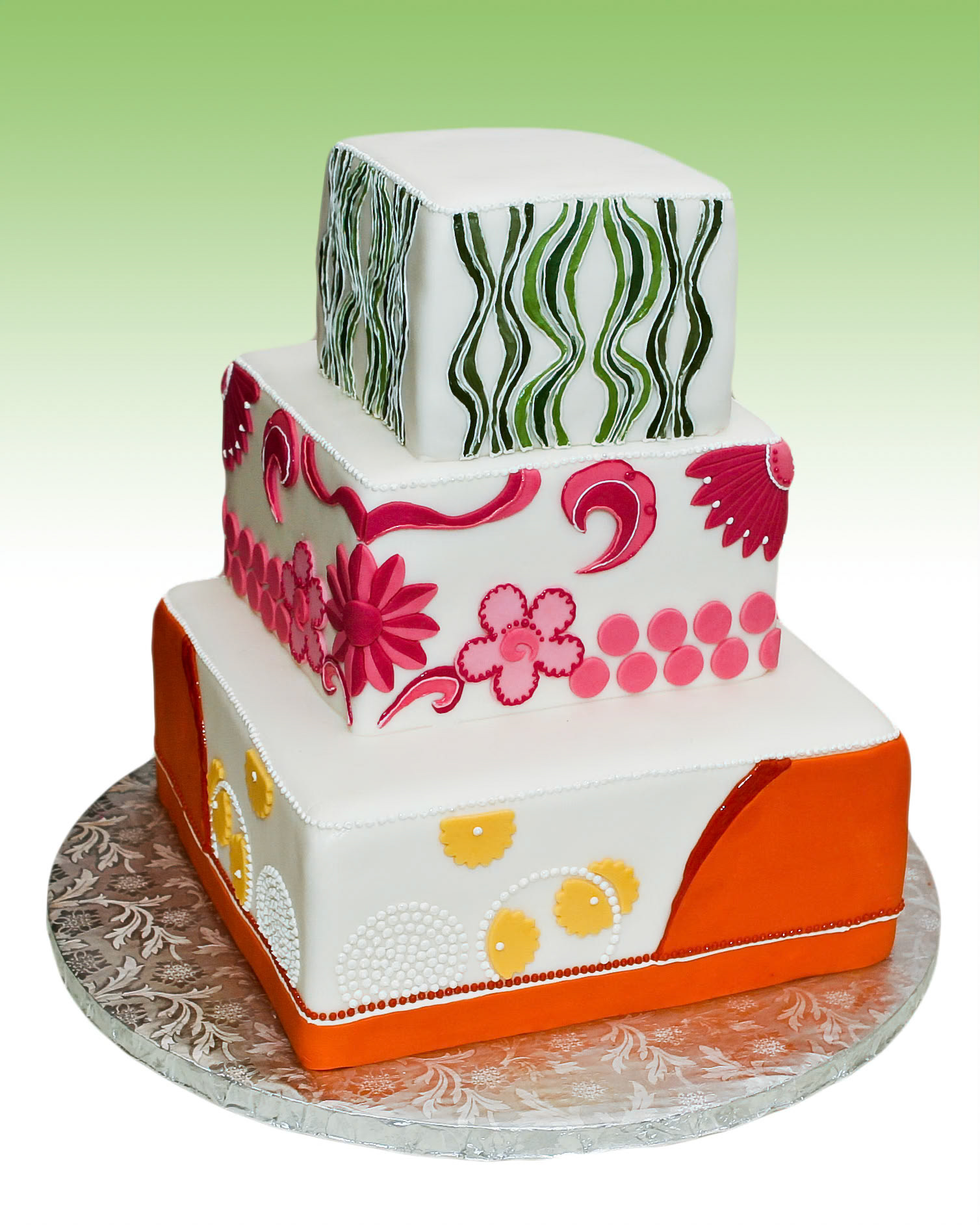 70's Retro Wedding Cake