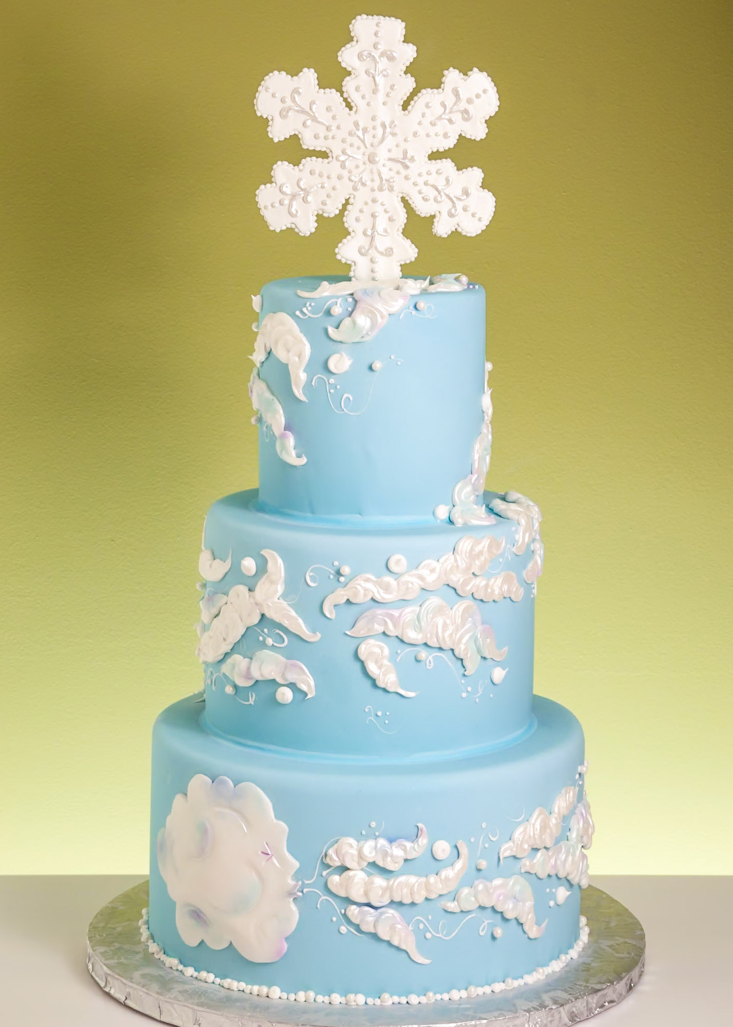 Winter Wind Wedding Cake