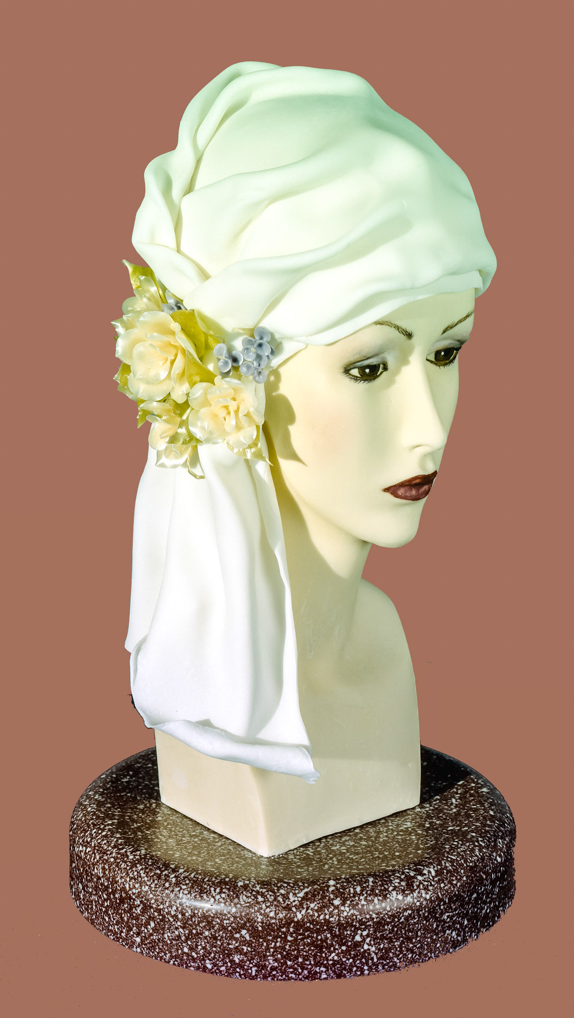 Female Bust Chocolate Sculpture Left-Side
