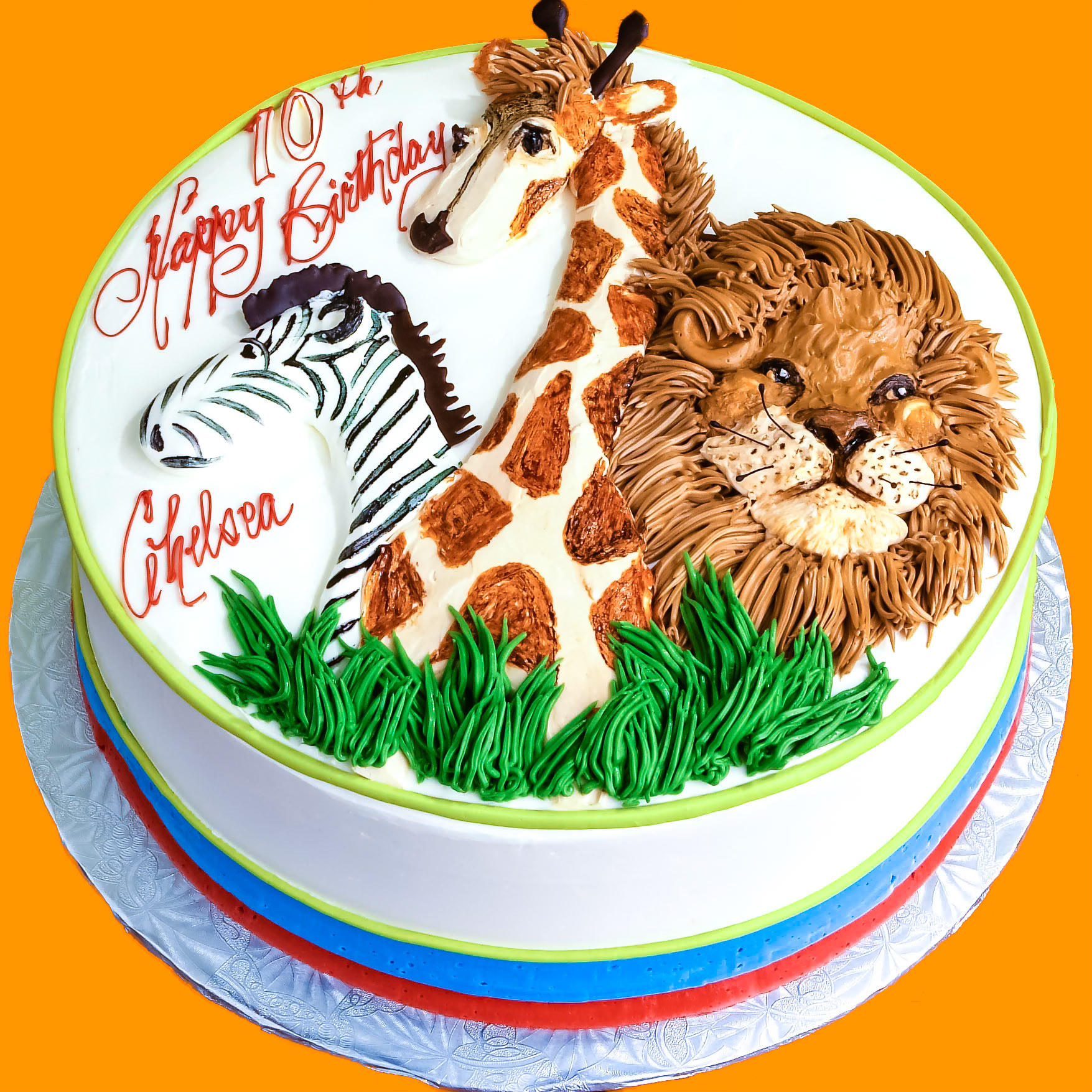 Icing Jungle Animals Cake