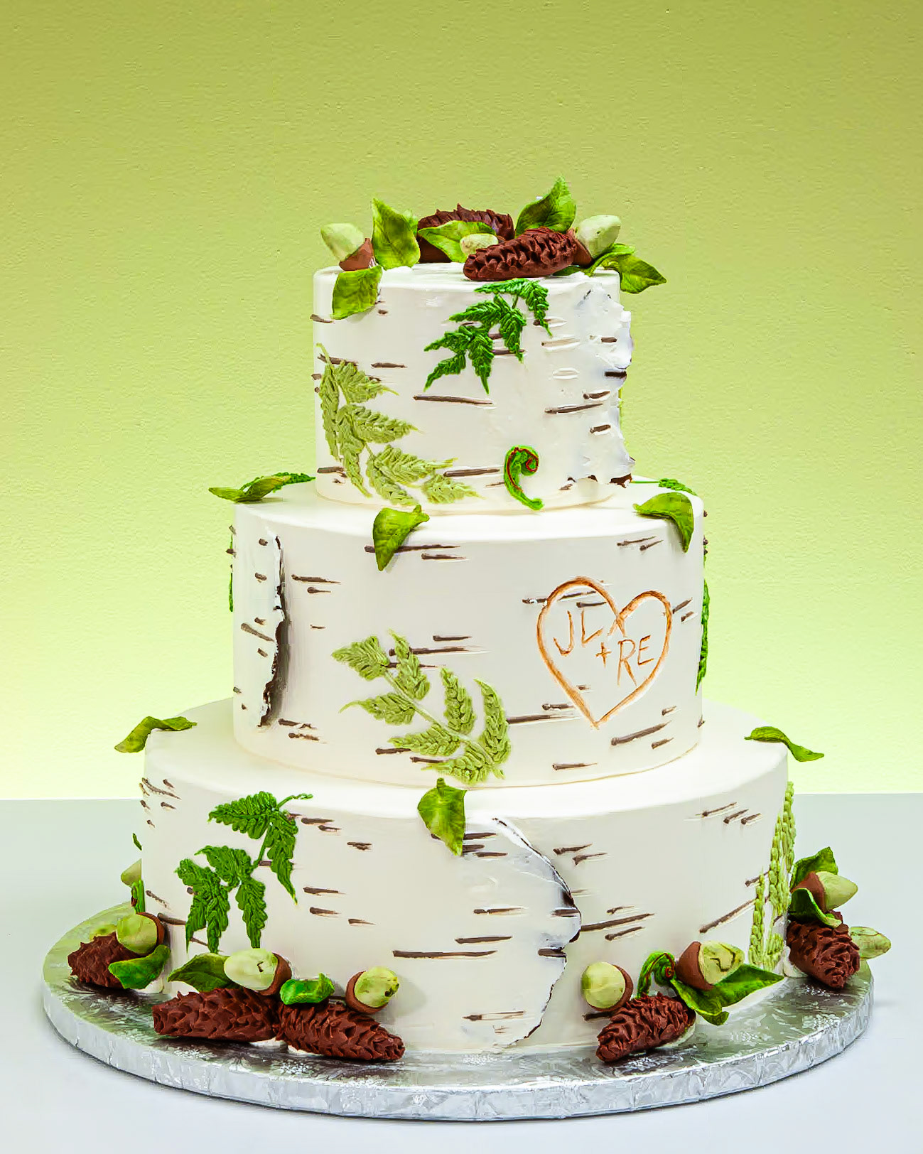 Birch Bark Wedding Cake