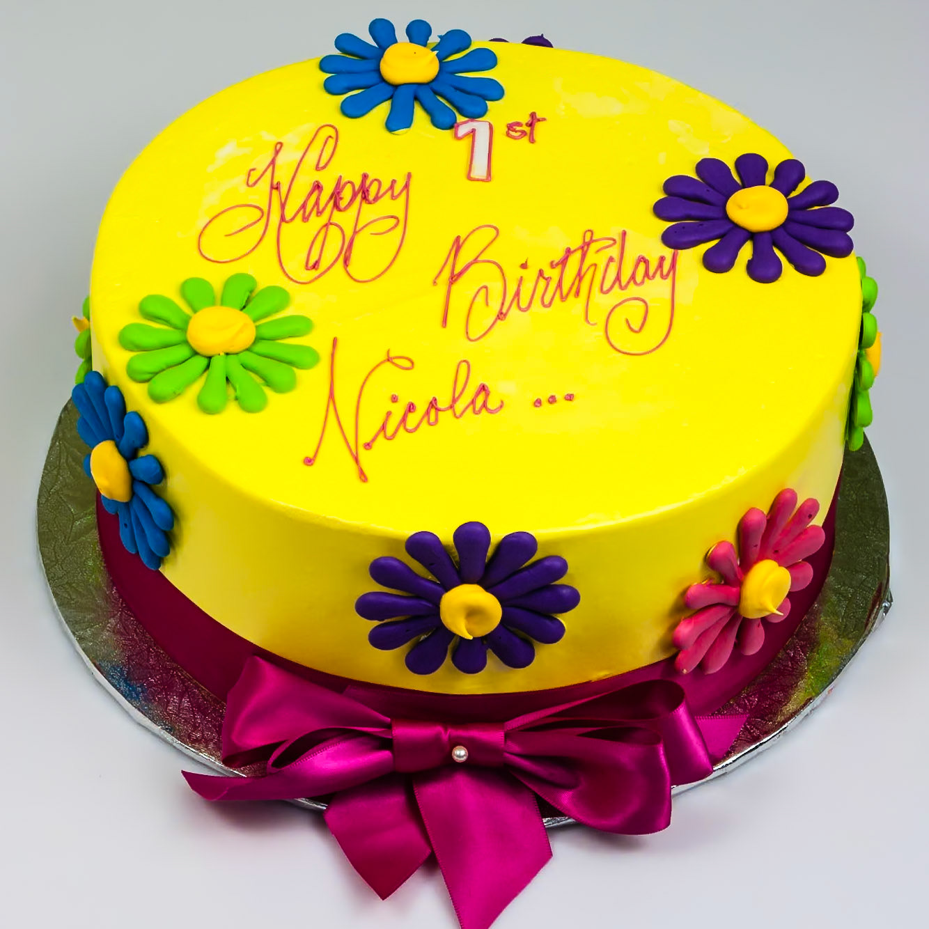 Colorful Daisies Cake