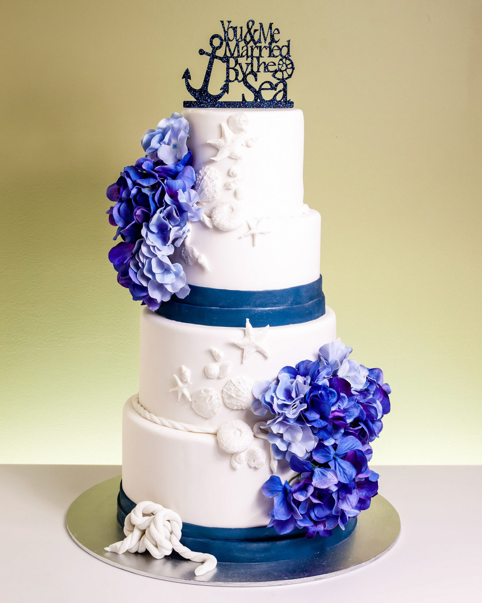 Married by the Sea Wedding Cake