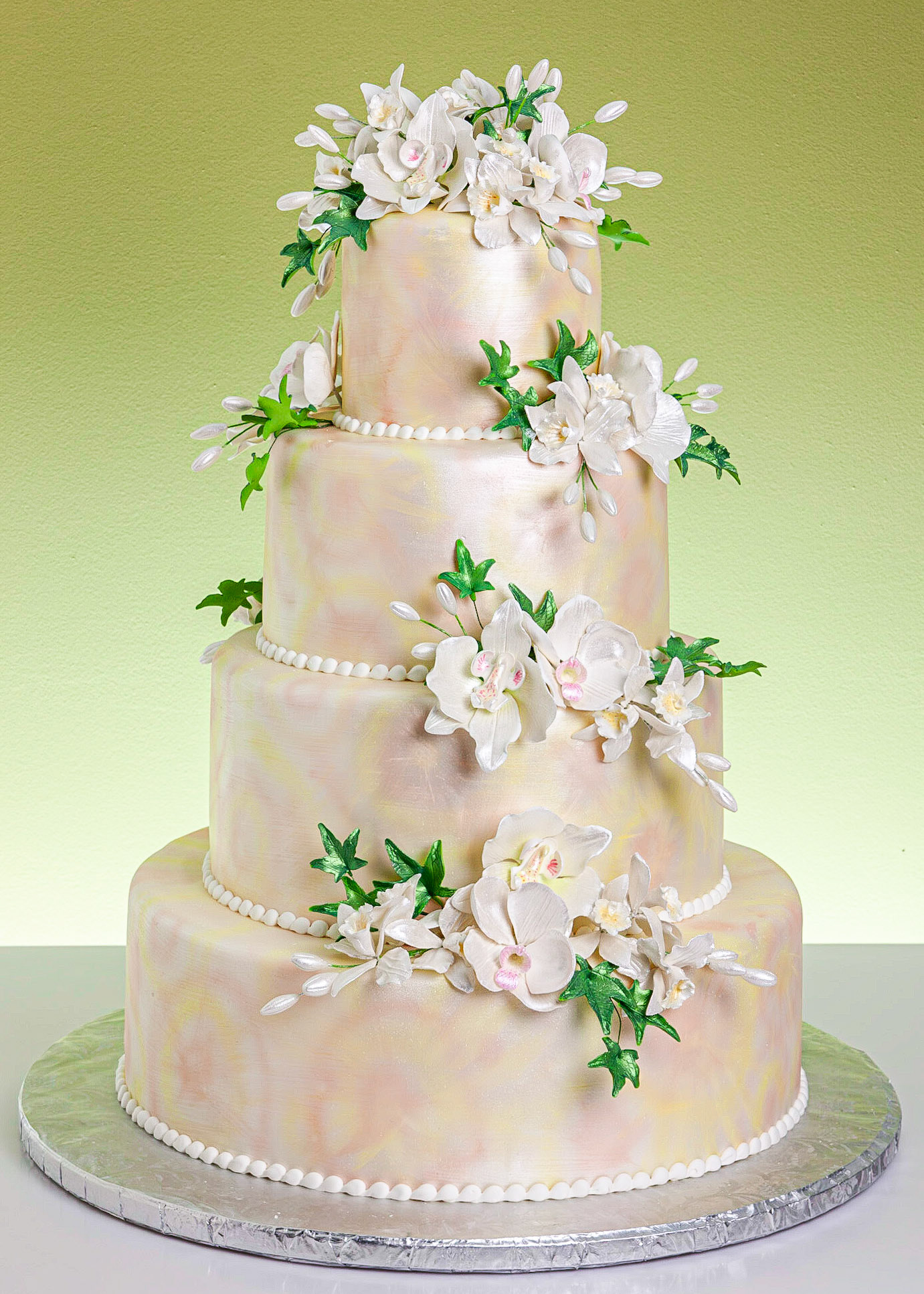 Pastel Tie-Dye Wedding Cake