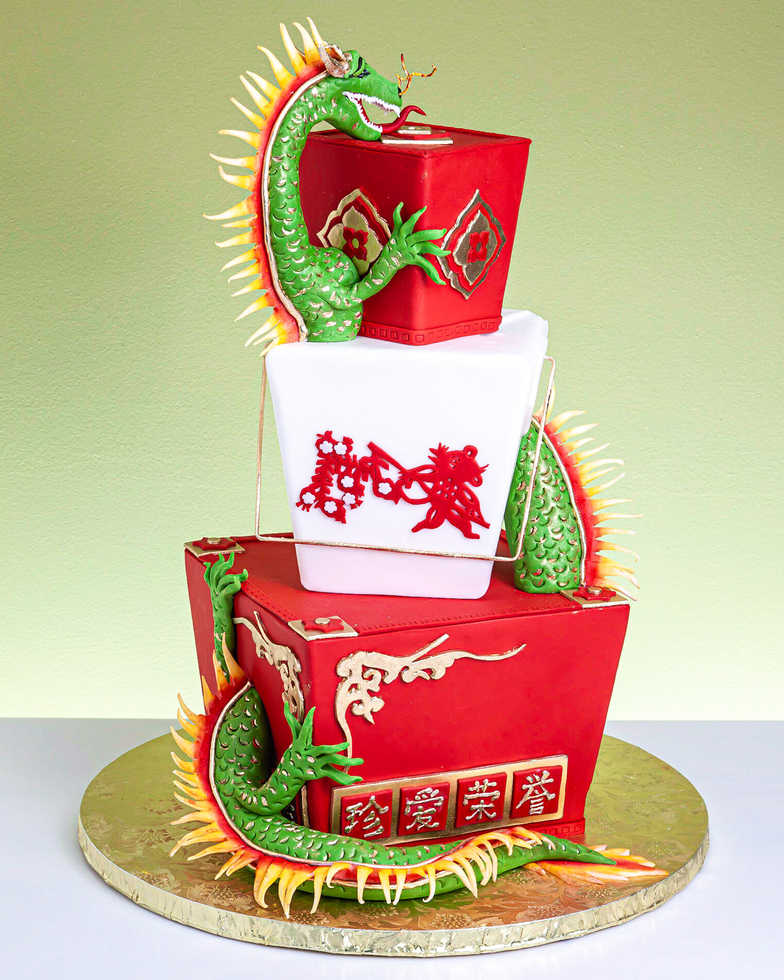 Year of the Dragon Wedding Cake