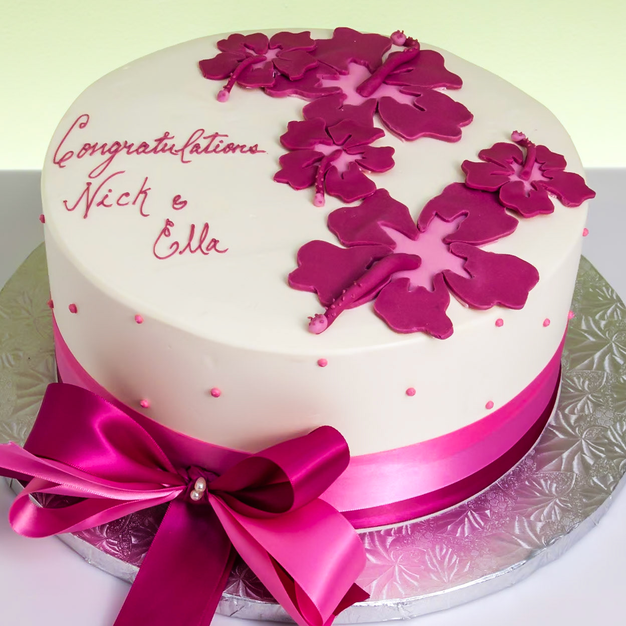 Hot Pink Hibiscus Cake