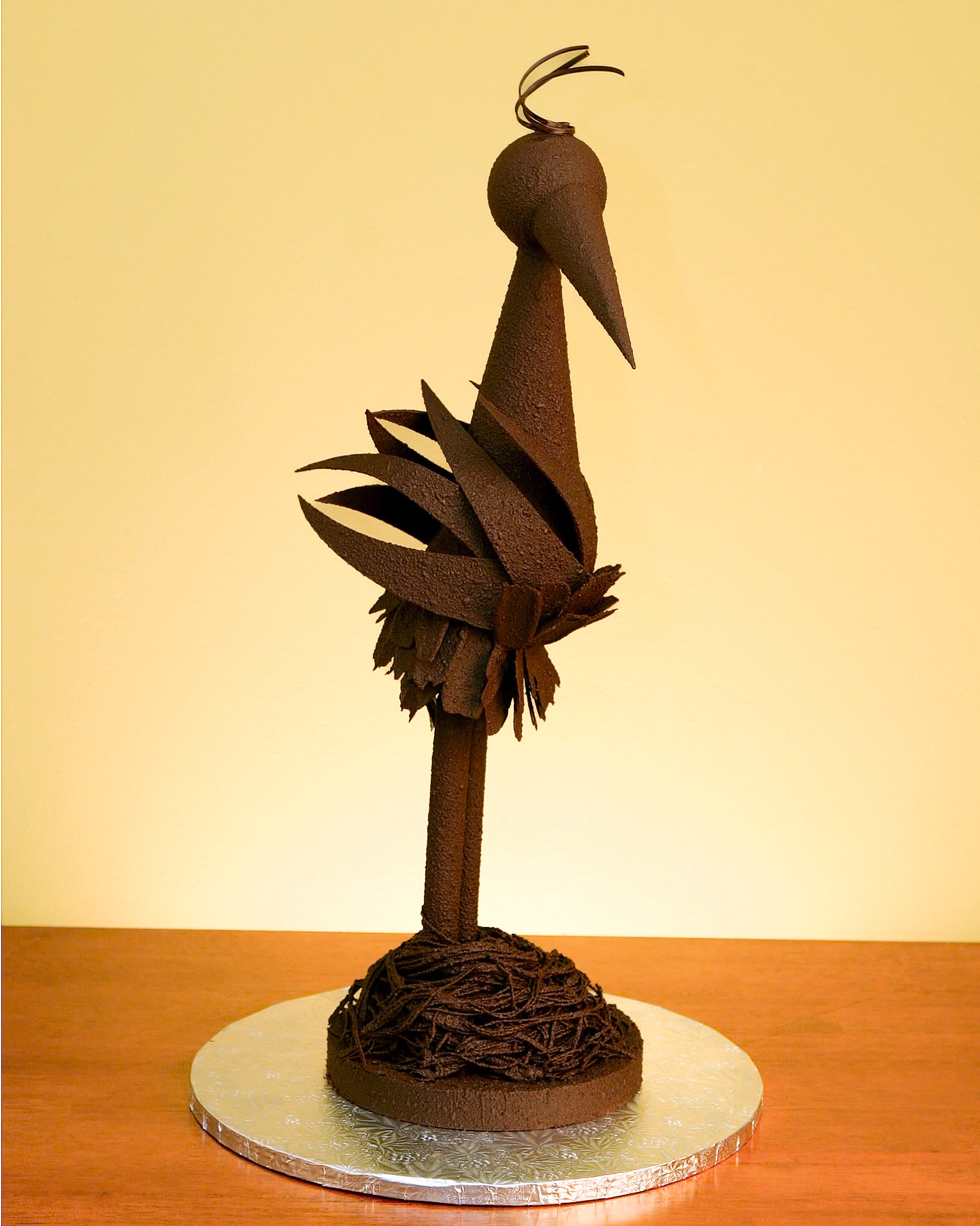 Chocolate Crane Sculpture