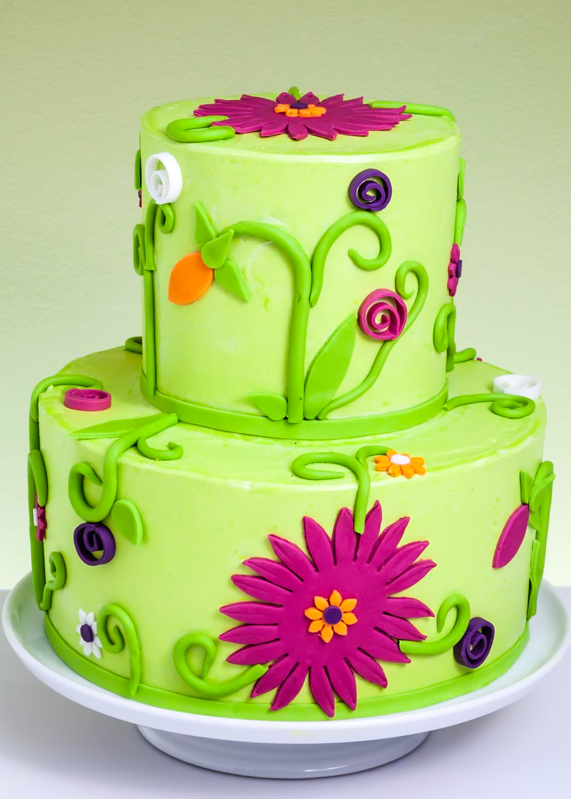 Garden Whimsy Wedding Cake
