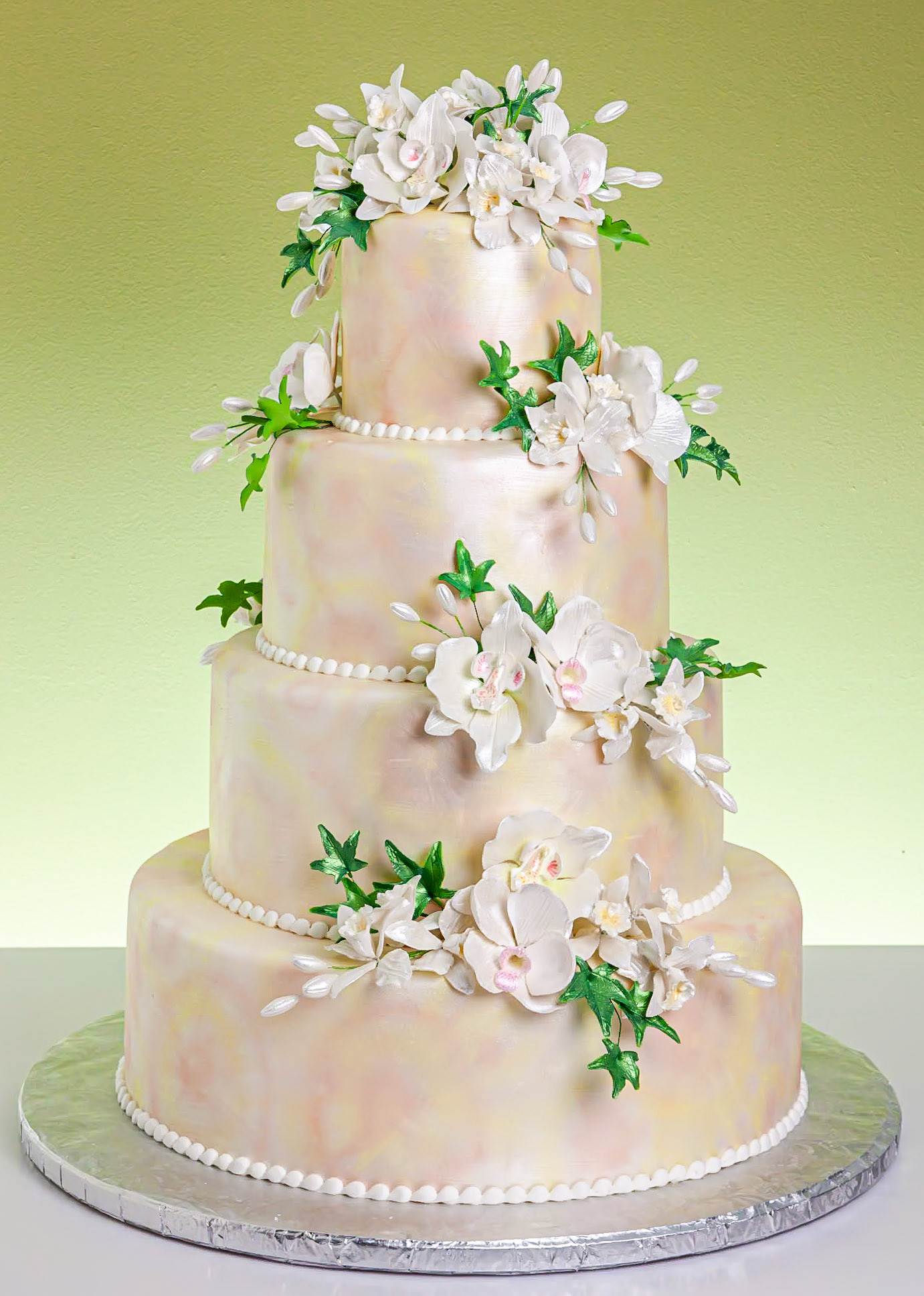 Pastel Tie-Dye Wedding Cake