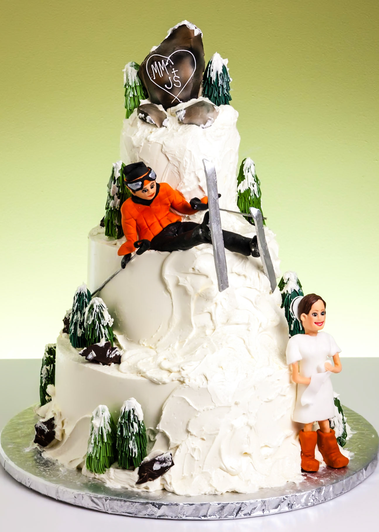 Falling Skier Wedding Cake