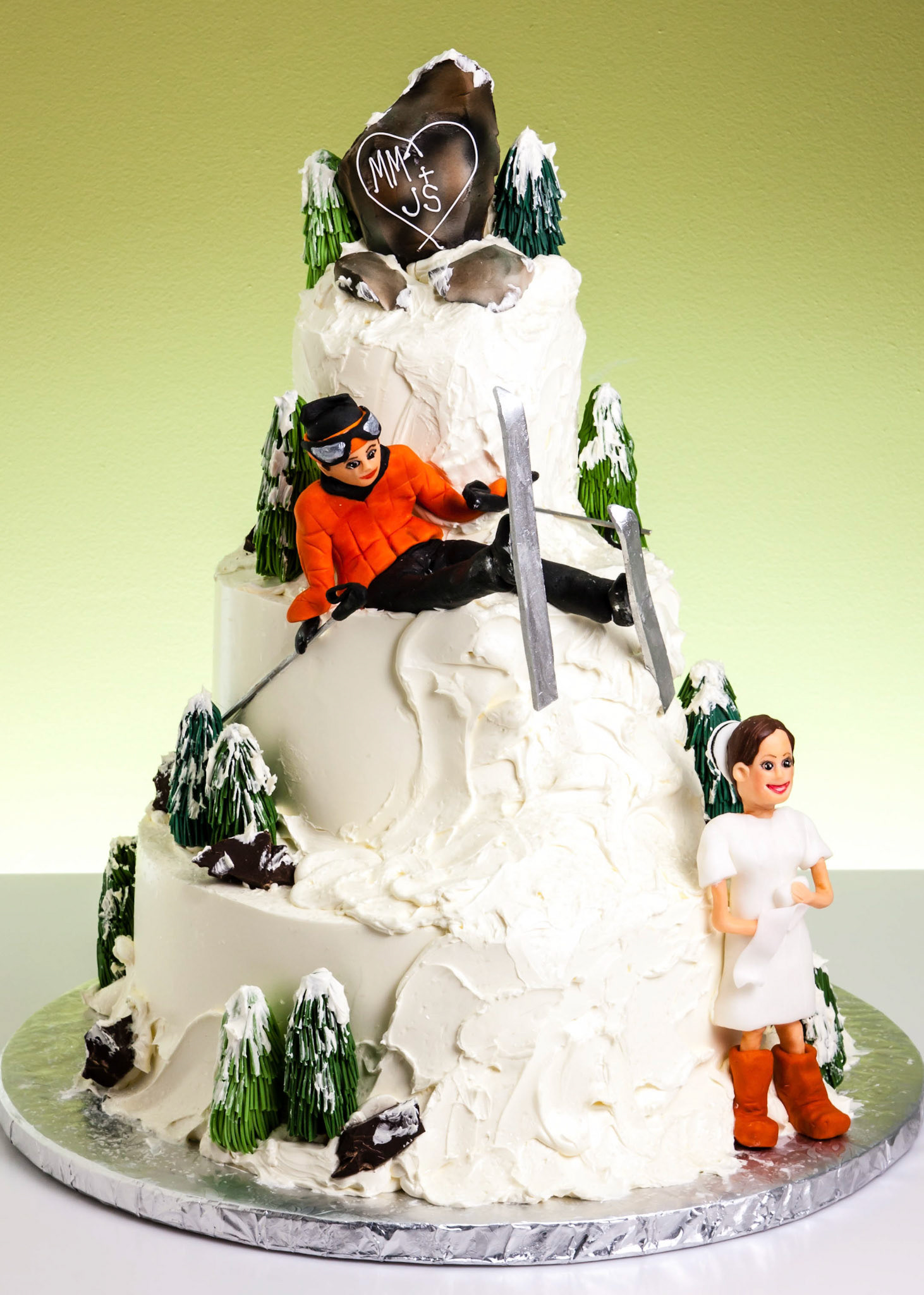 Falling Skier Wedding Cake
