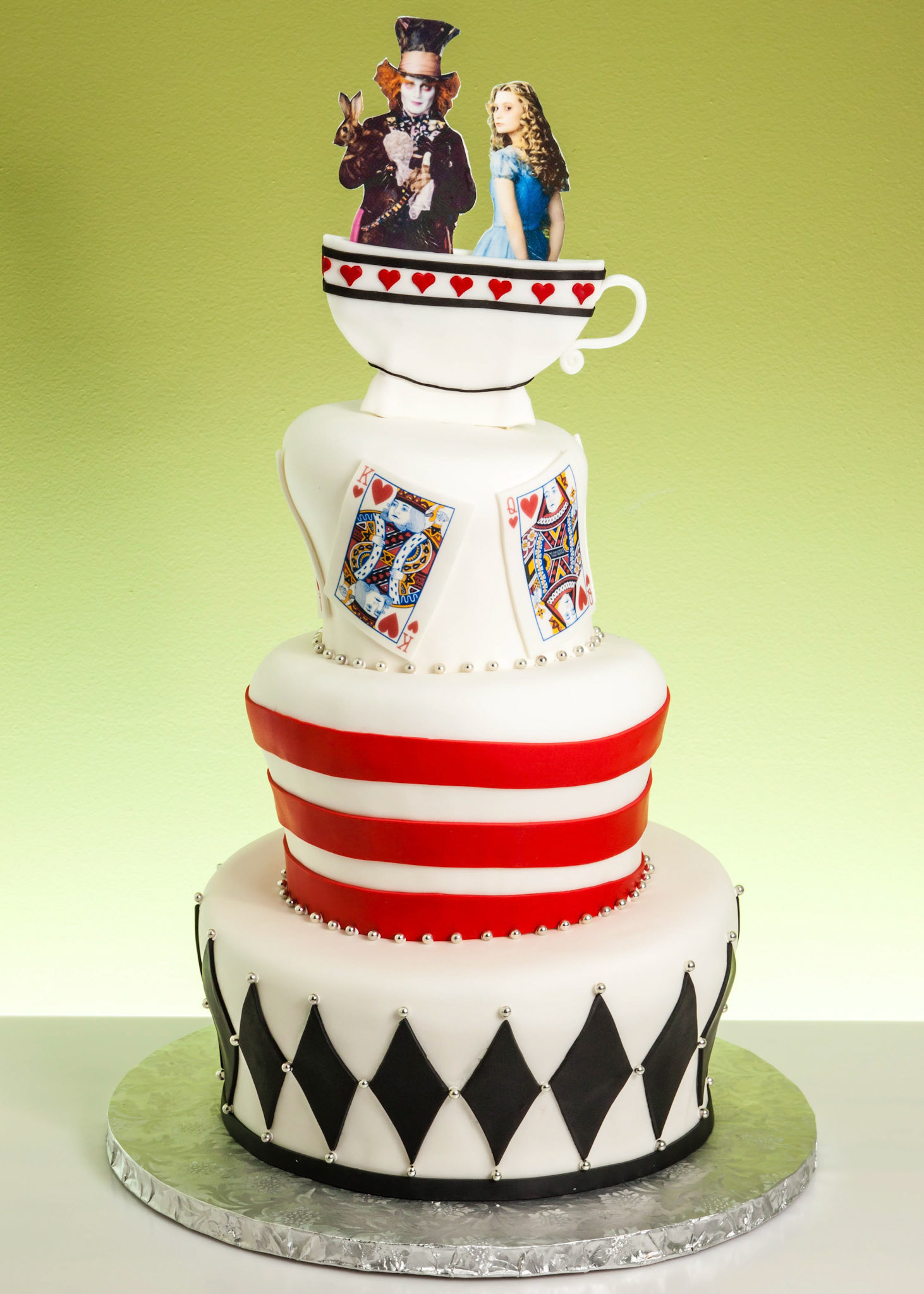 Mad Hatter's Tea Party Wedding Cake
