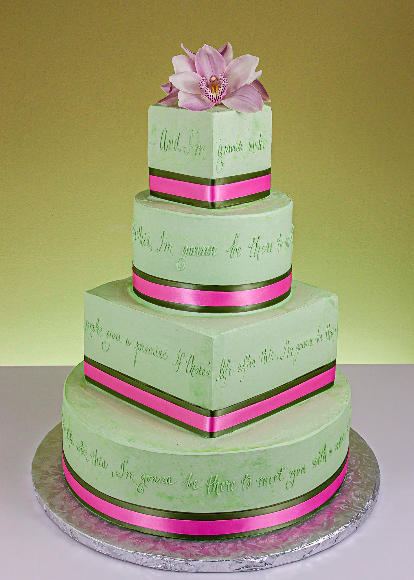 Saying, I Love You Wedding Cake