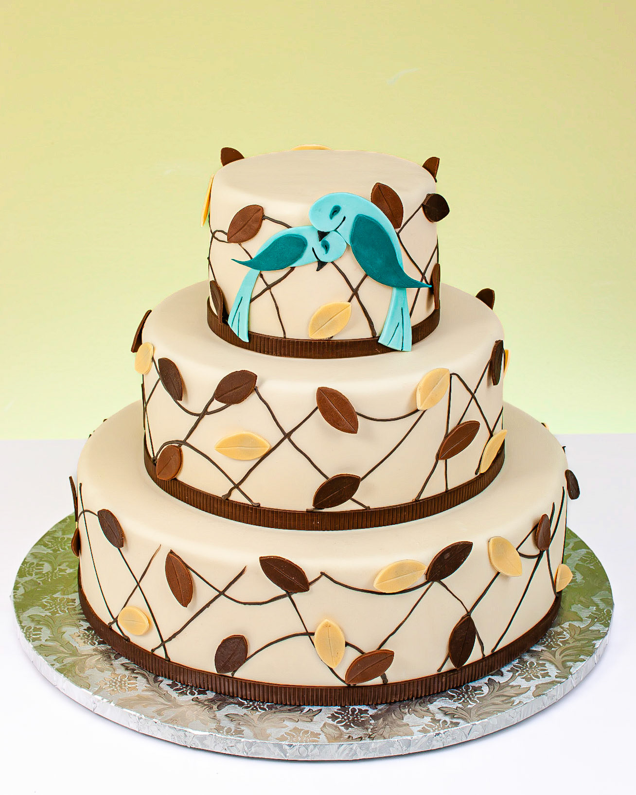 Nestled Love Wedding Cake