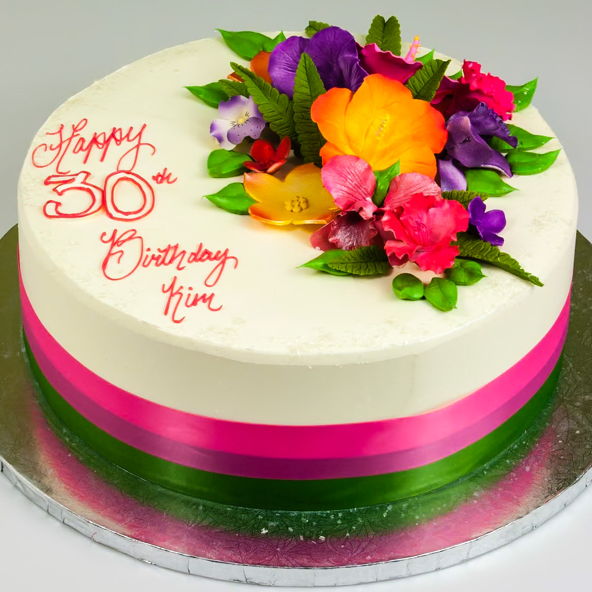 Hawaiian Floral Cake