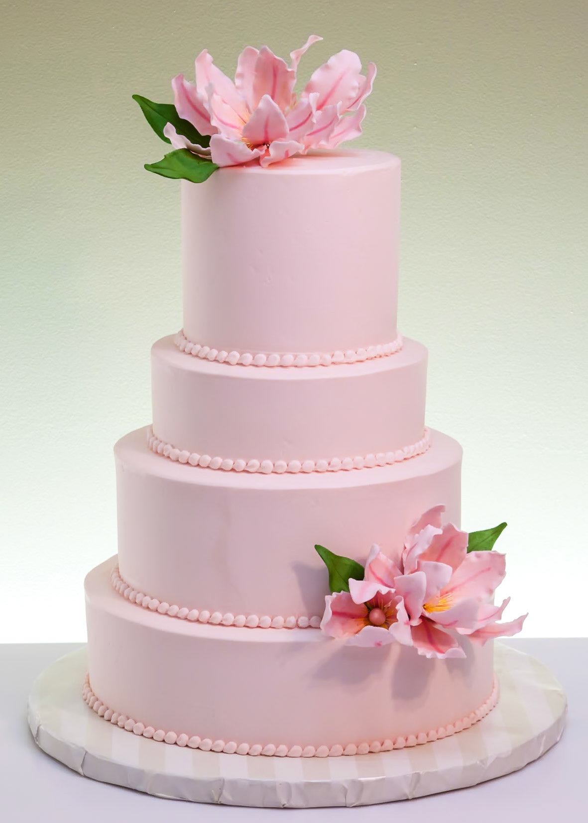 Peach Elegance Wedding Cake