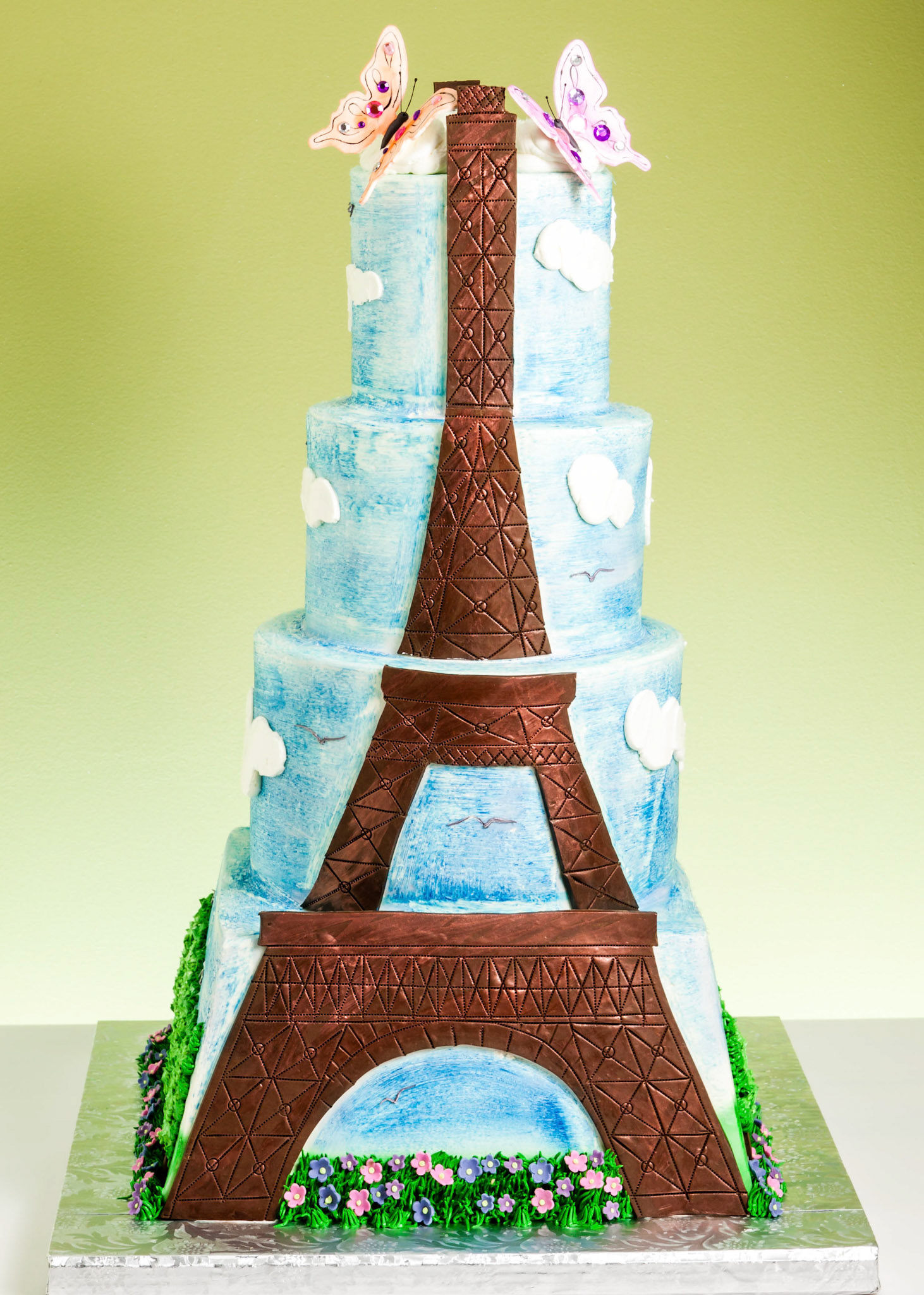 Paris in Spring Wedding Cake