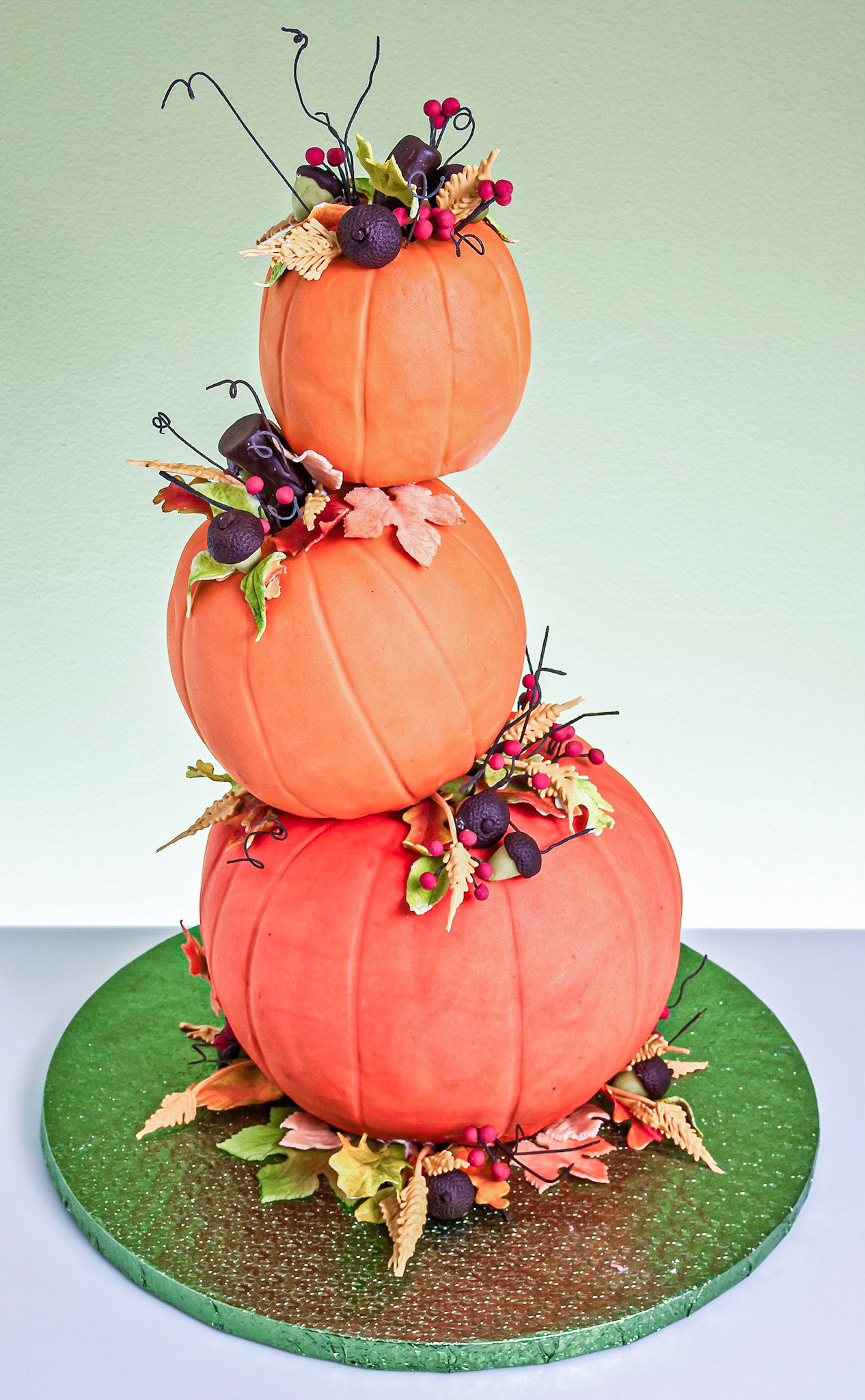 Autumn Pumpkins Wedding Cakes