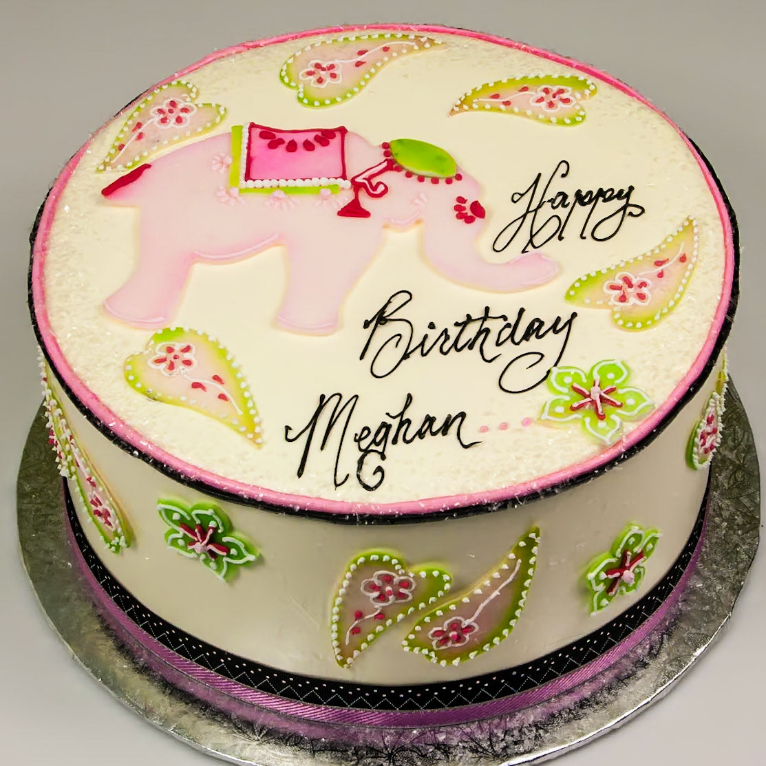 Paisley Elephant Cake