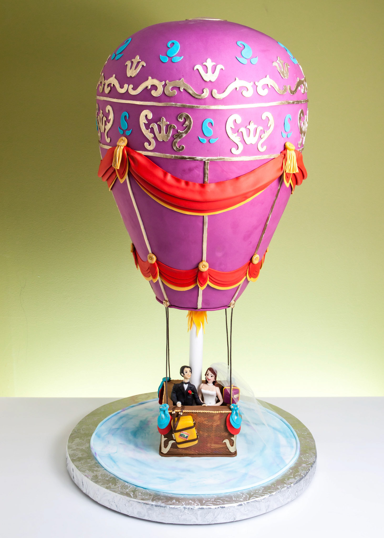 Floating Away Wedding Cake