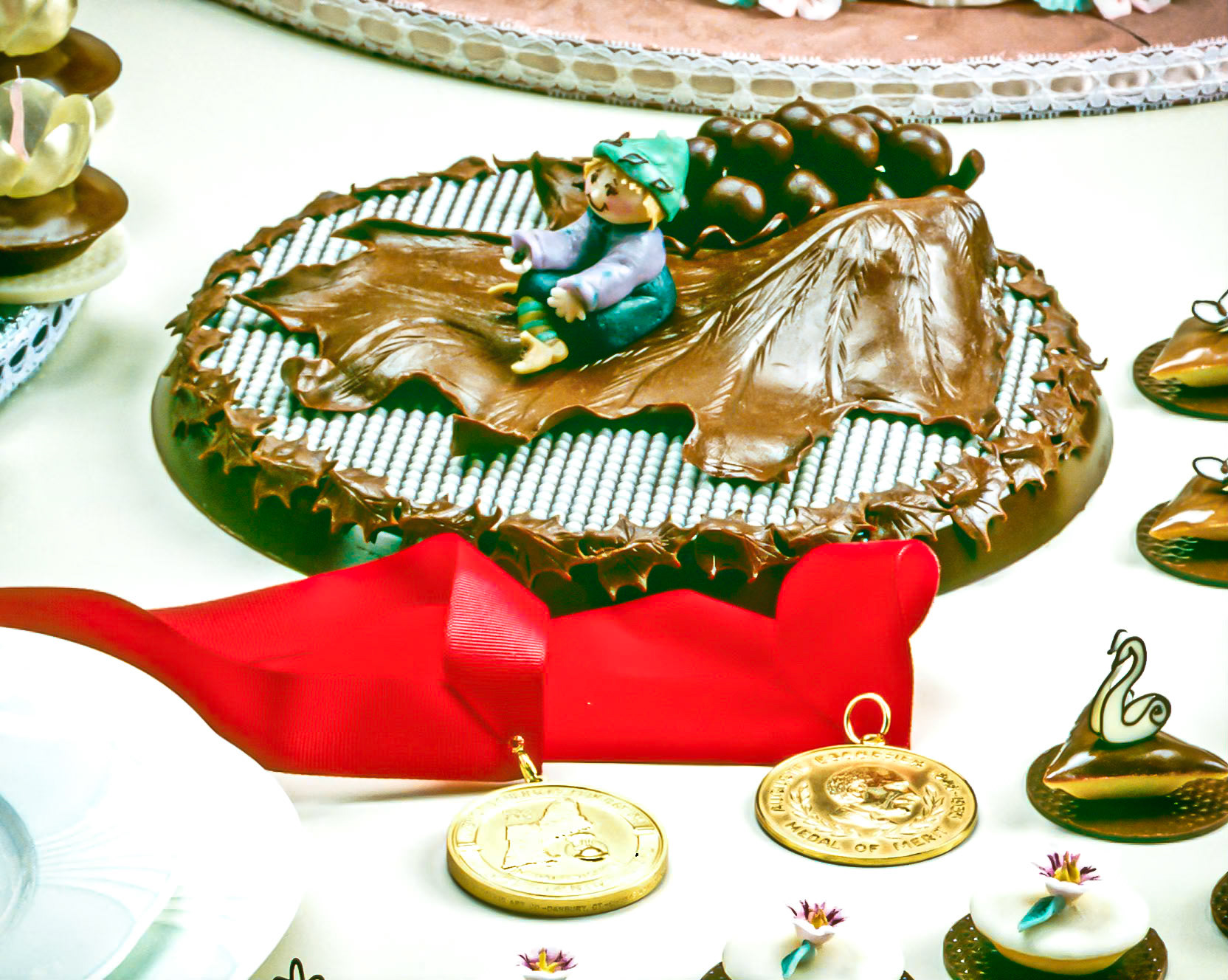 Serene Swan Chocolate Sculpture