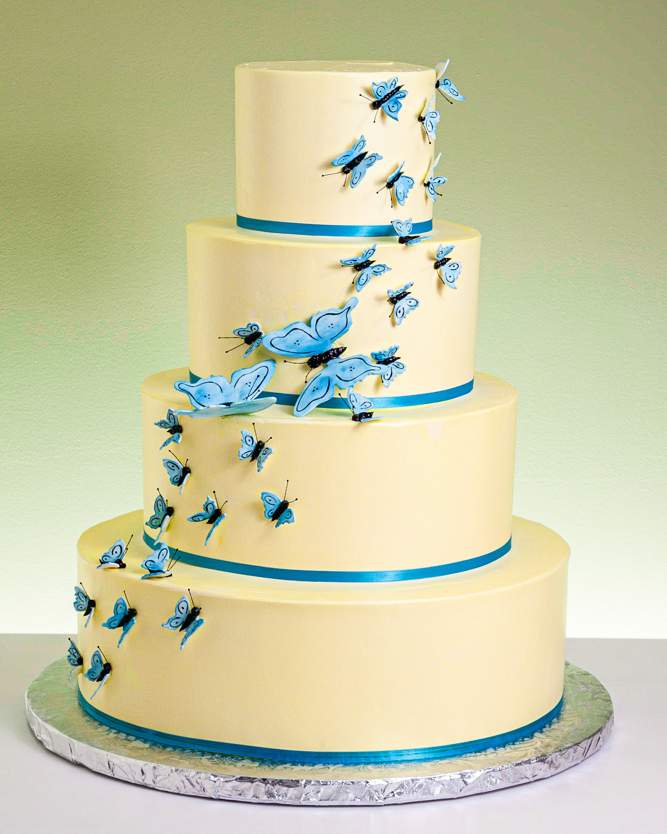 Butterfly Beach Wedding Cake