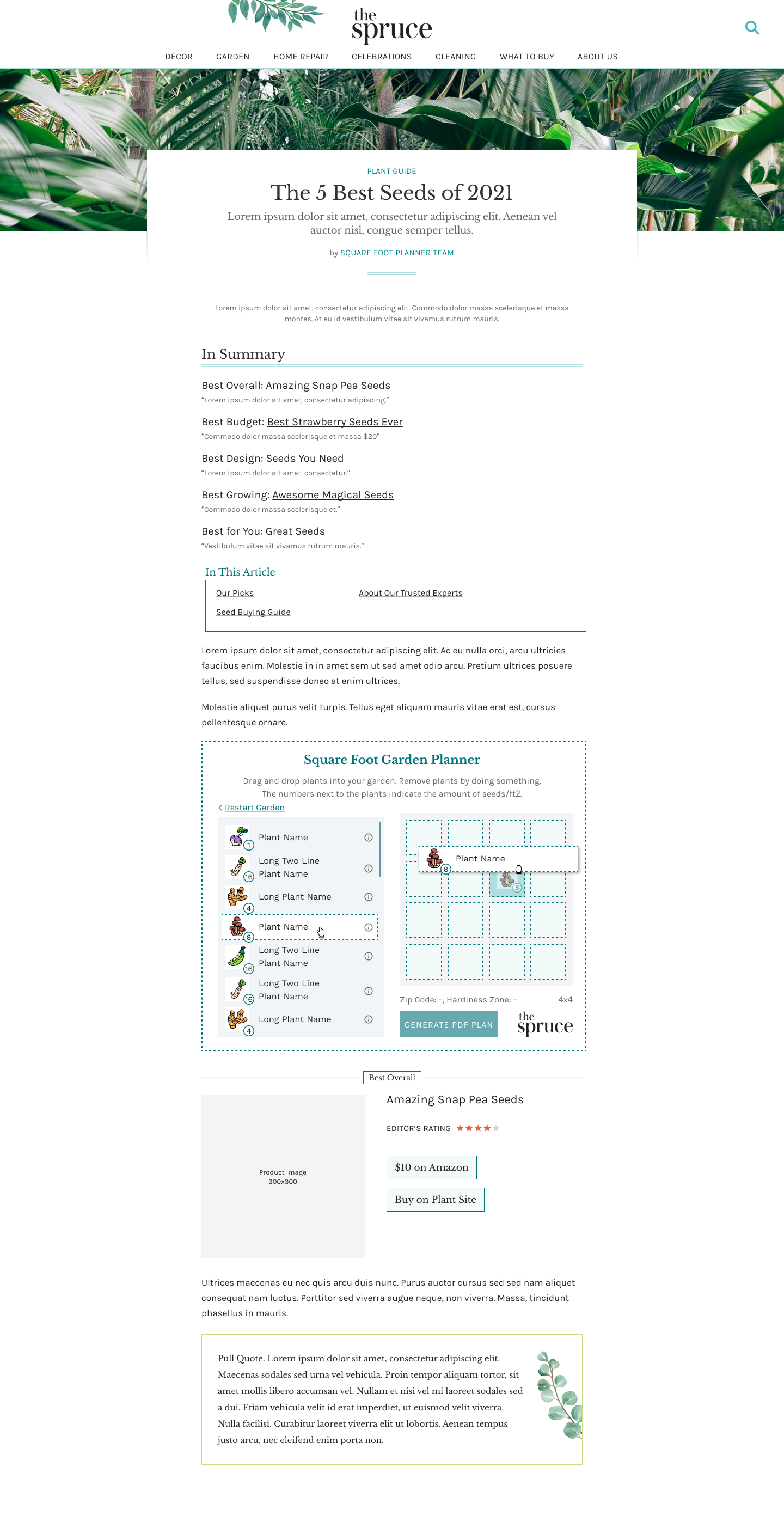 SQFT Garden Planner - Drag and Drop