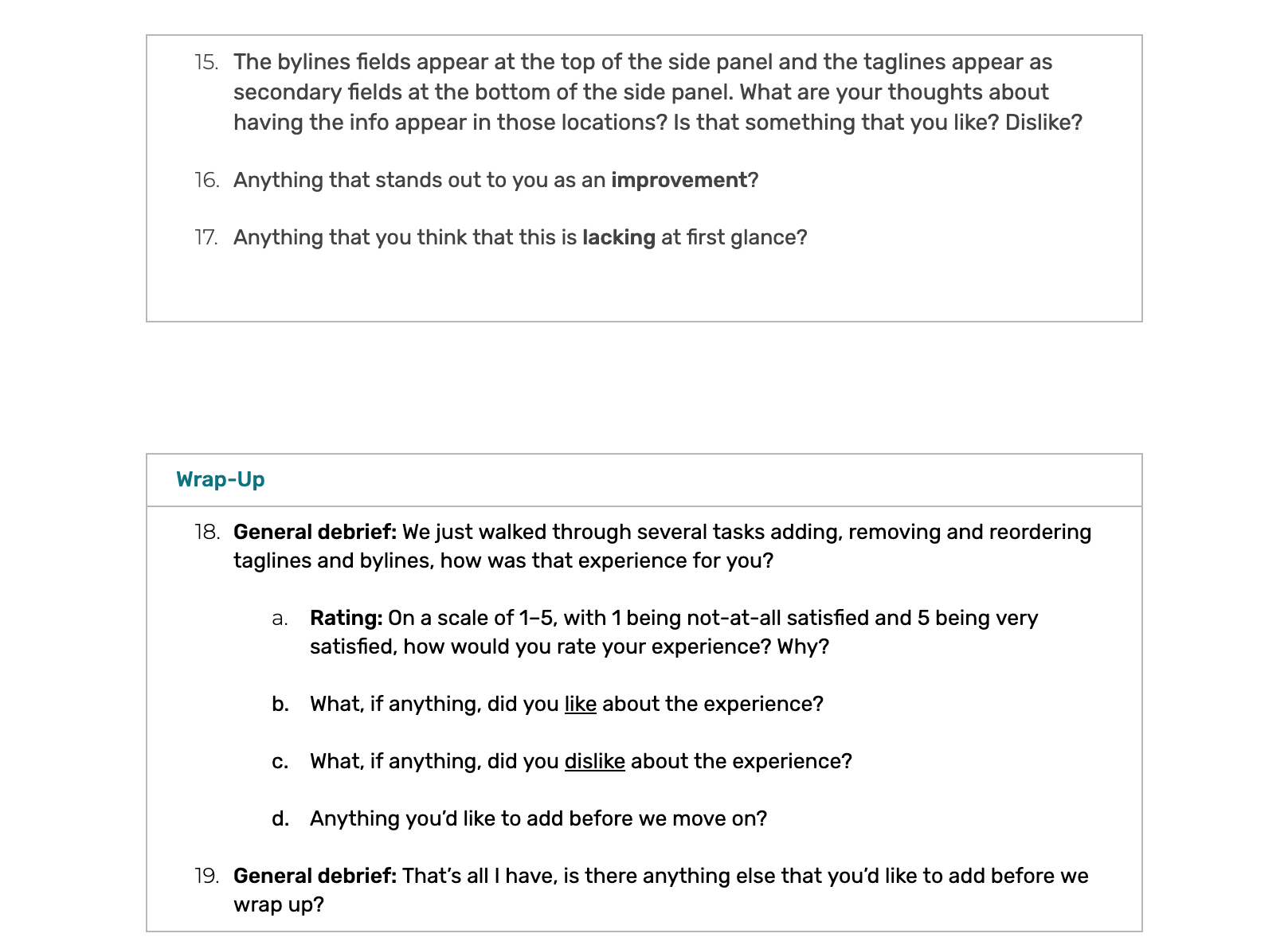 User Testing Script 4/4