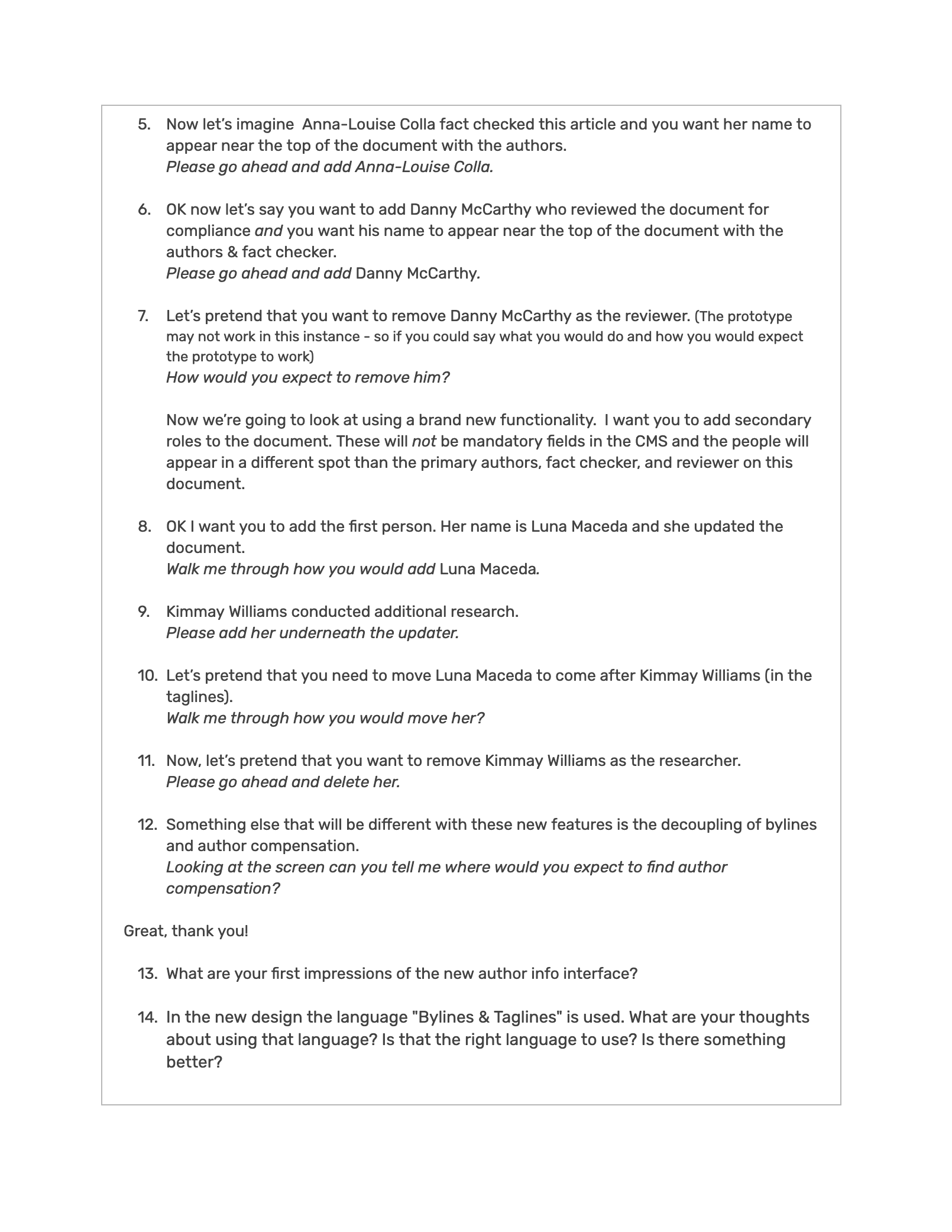 User Testing Script 3/4