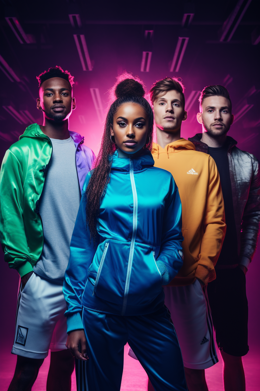 Inspiración en marca de ropa deportiva, se buscaba recrear una toma fotográfica publicitaria para la marca, con alto contraste, estilo urbano y realista