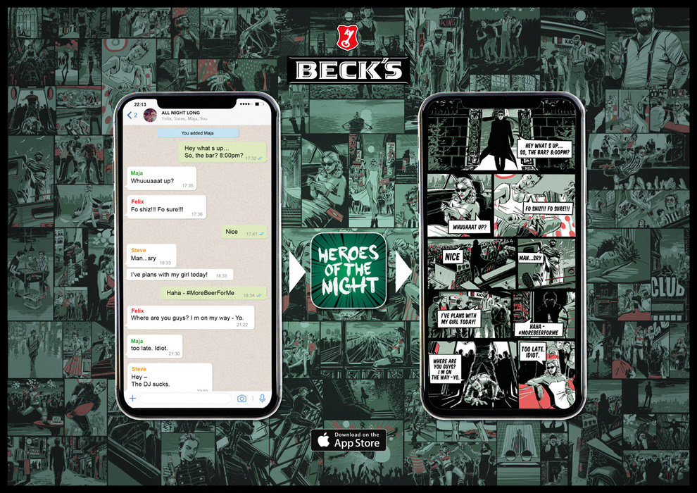  "Heroes of The Night" - App for Becks