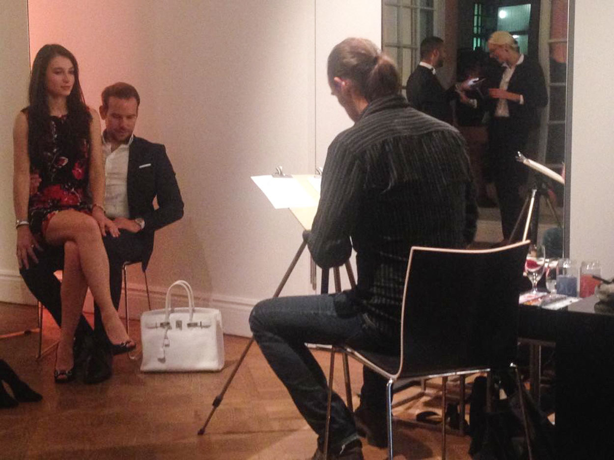 Live Zeichnen für Hermès