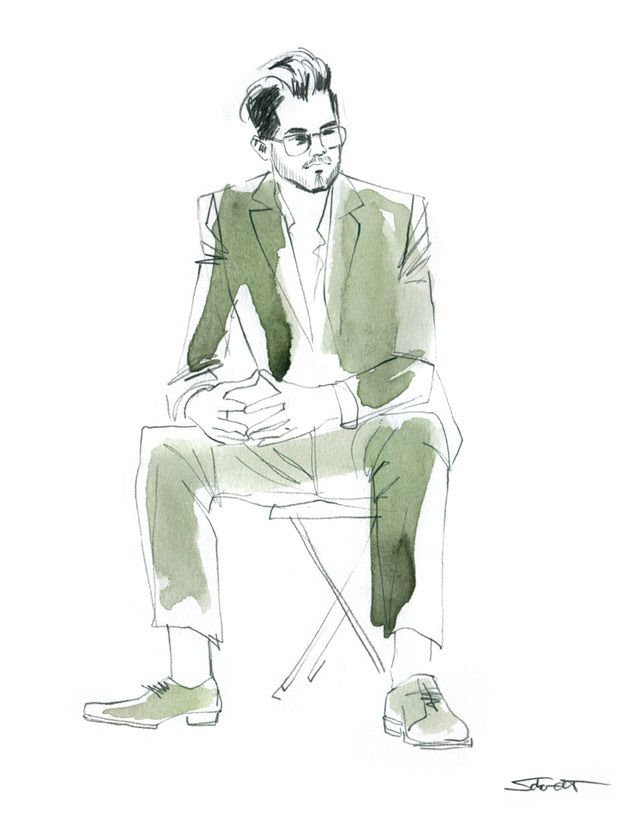 Live Zeichnen für Hermès