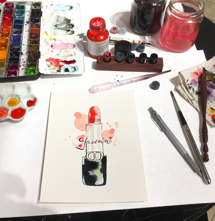 Live Zeichnen für Dior