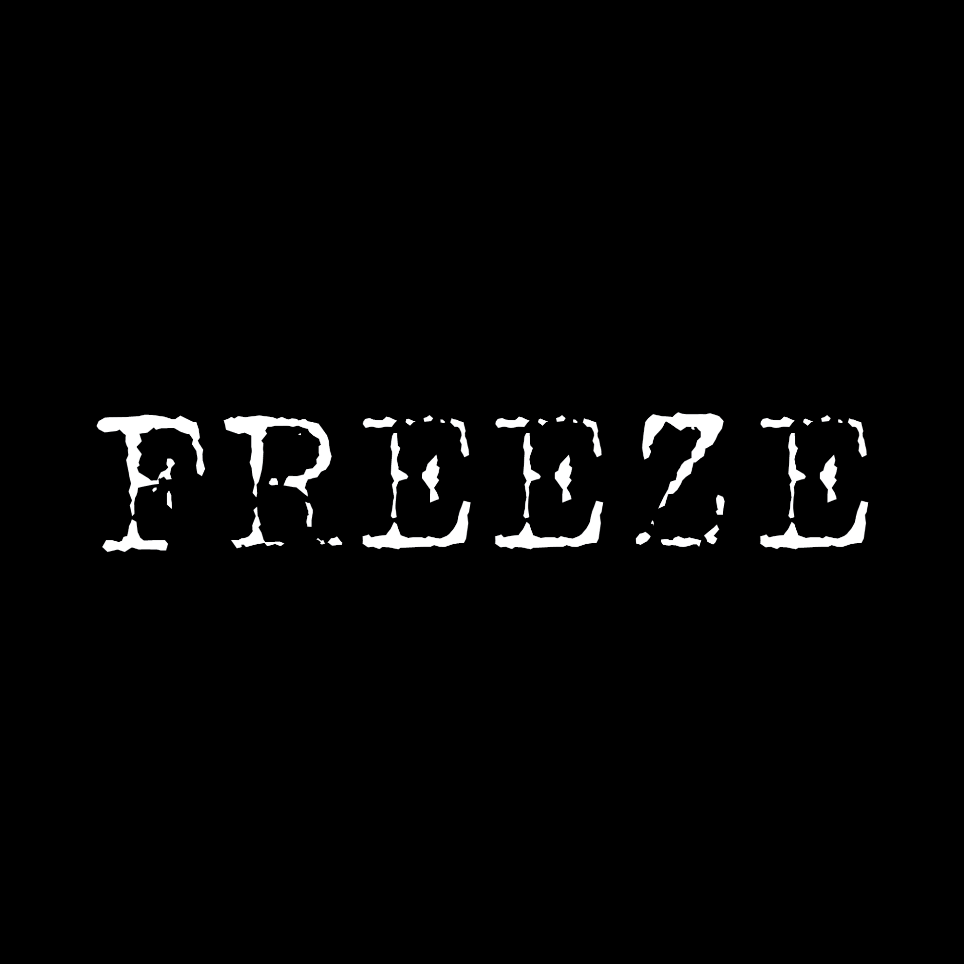 FREEZE, 5-frame animation, 2000 x 2000 px GIFF