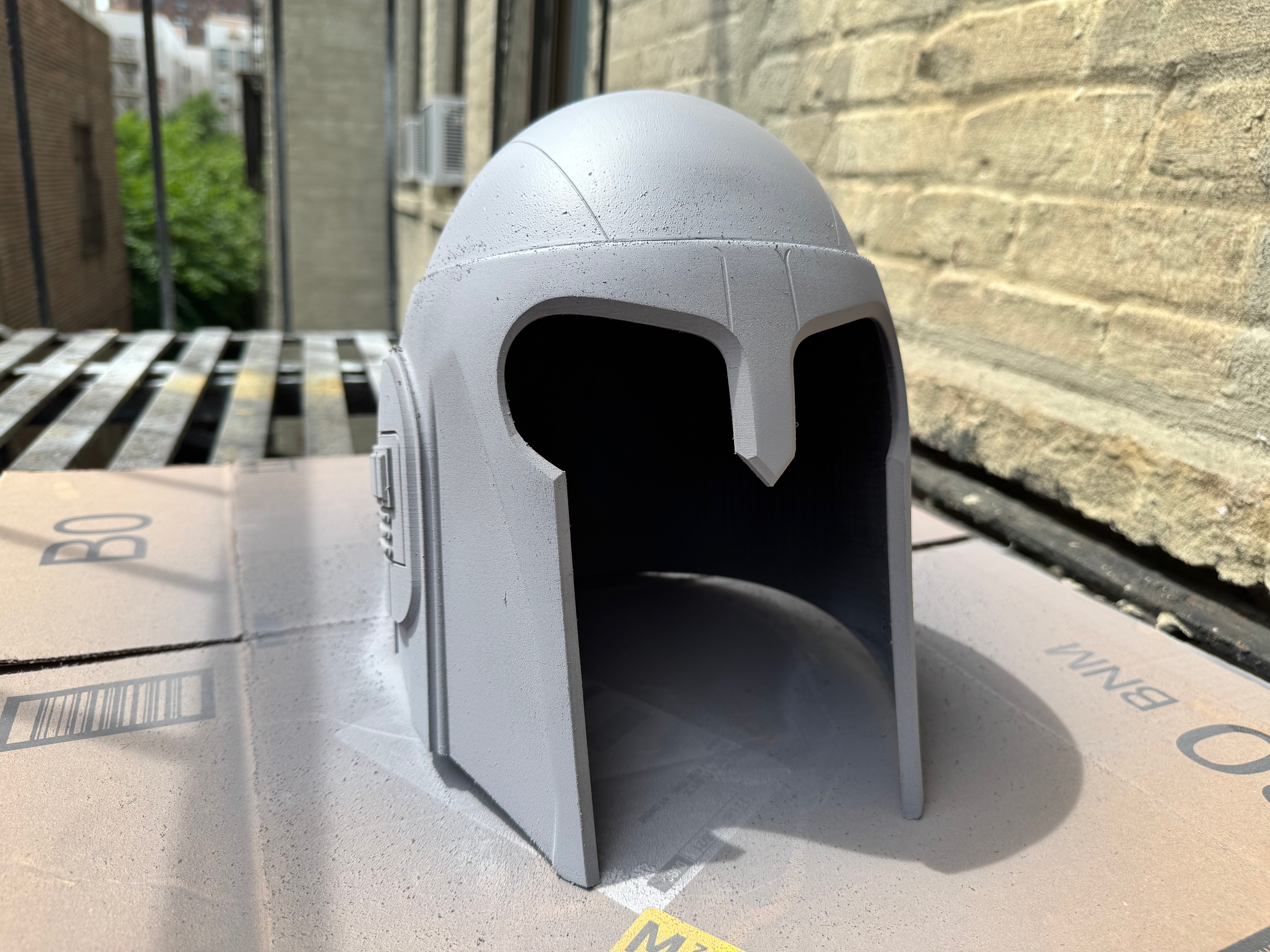 "The Trapster" Custom Helmet Design, Primed