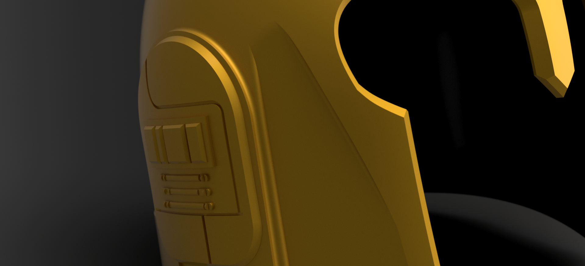 "The Trapster" Custom Helmet Design, HD Render (F360)