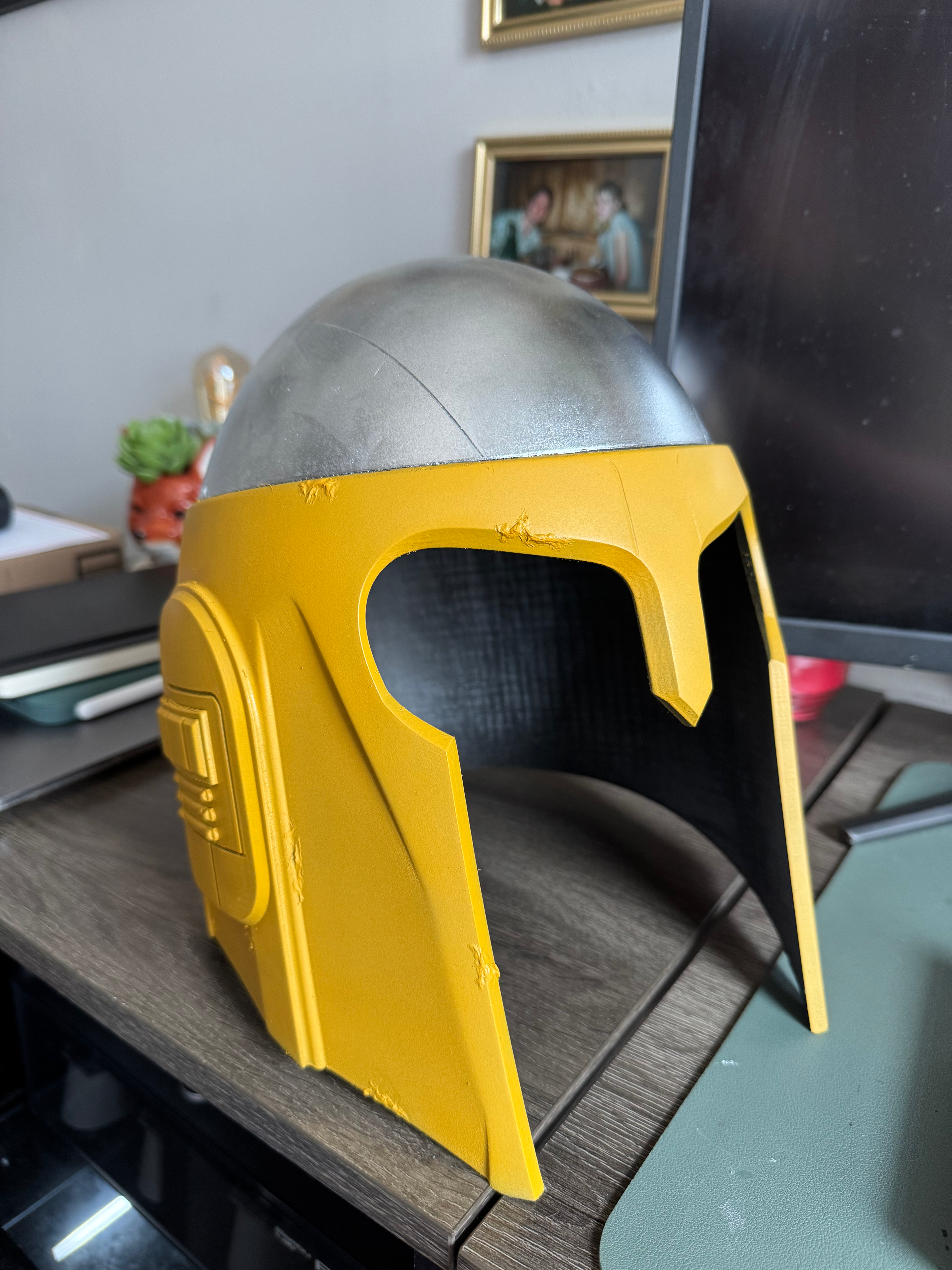 "The Trapster" Custom Helmet Design, Base Yellow