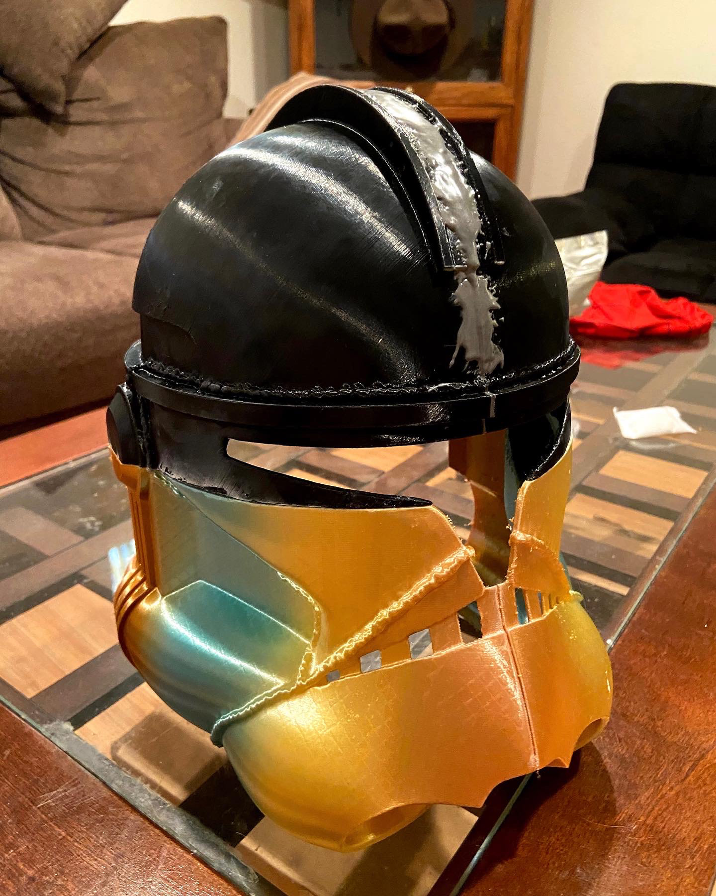 "Captain Rex" Helmet, Raw Print/2-Part Epoxy Applied